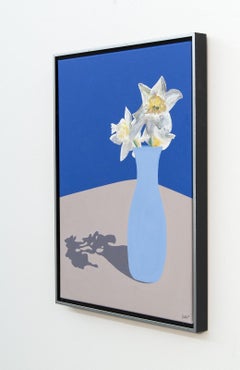 Daffodils - flowers, pop-art, spring, iconic, contemporary, acrylic on canvas