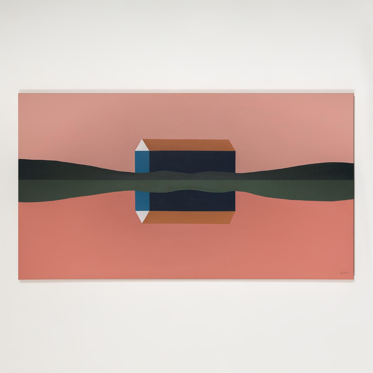 Charles Pachter Landscape Painting – Dawn Barn