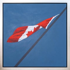 Flag Wave 2007 - Acrylic Painting, Canadian, Contemporary, Signed