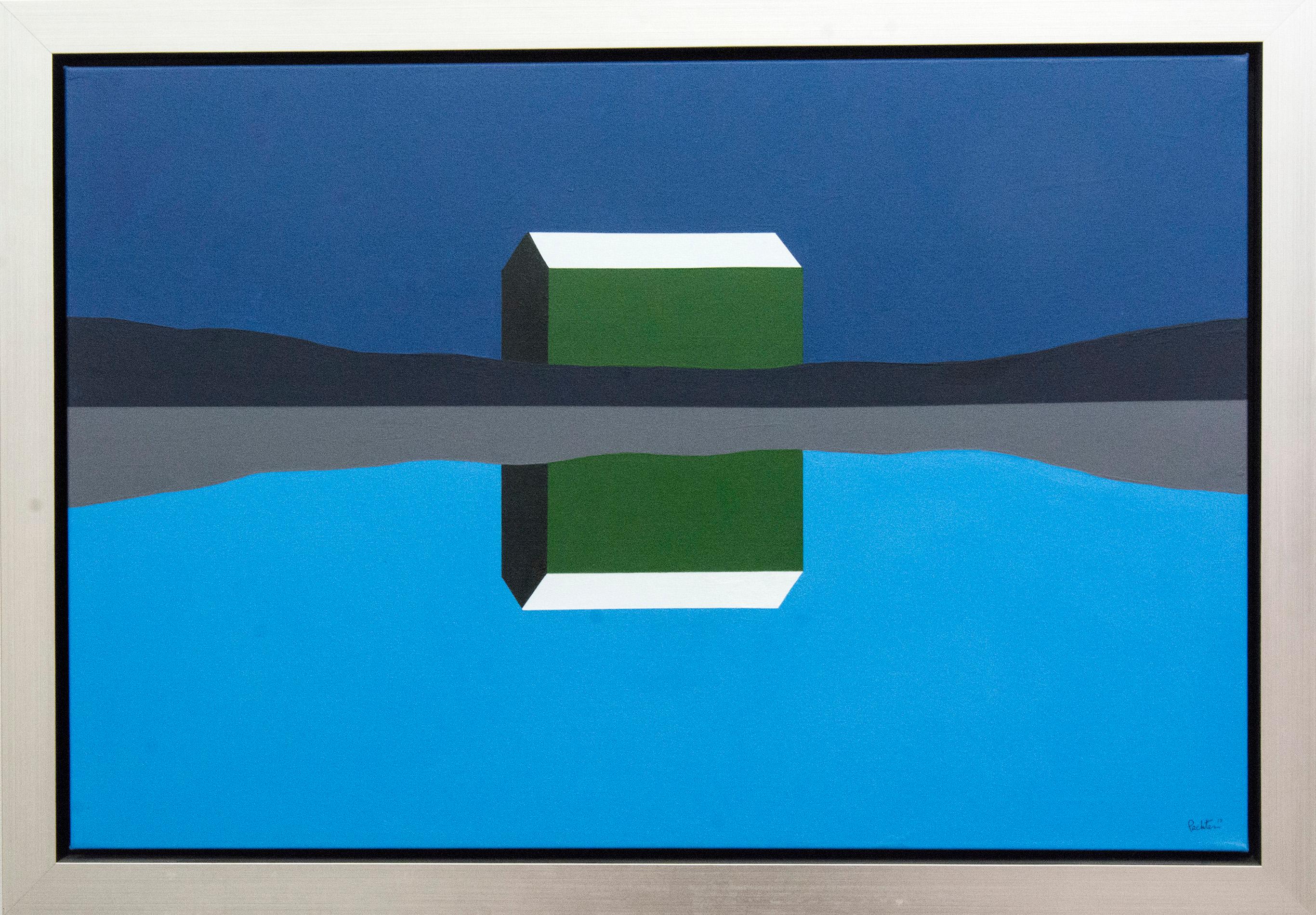 Charles Pachter Landscape Painting - Green Barn Reflected