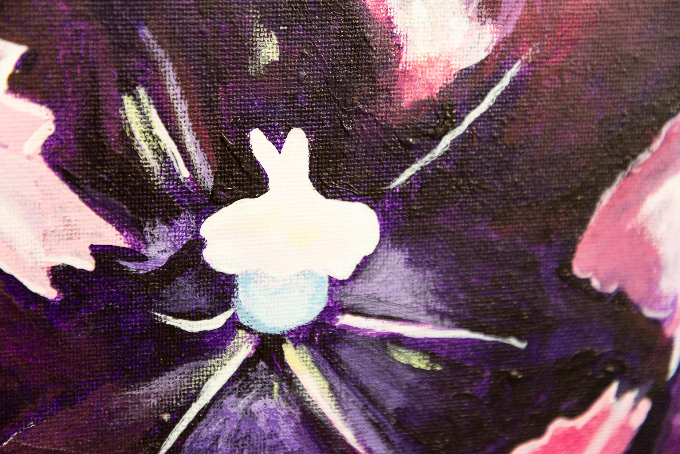 Iris - fleurs, pop-art, printemps, contemporain, acrylique sur toile en vente 6