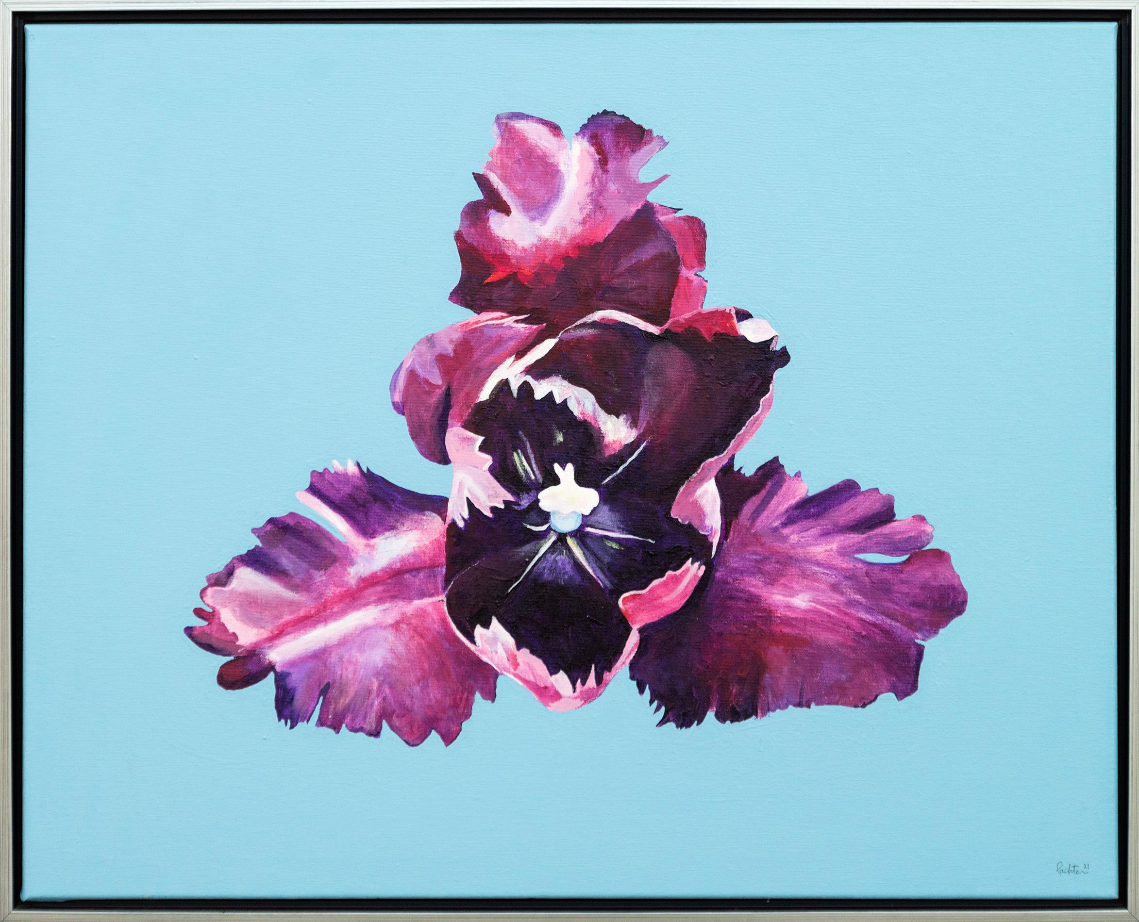 Charles Pachter Still-Life Painting - Iris - flowers, pop-art, spring, contemporary, acrylic on canvas