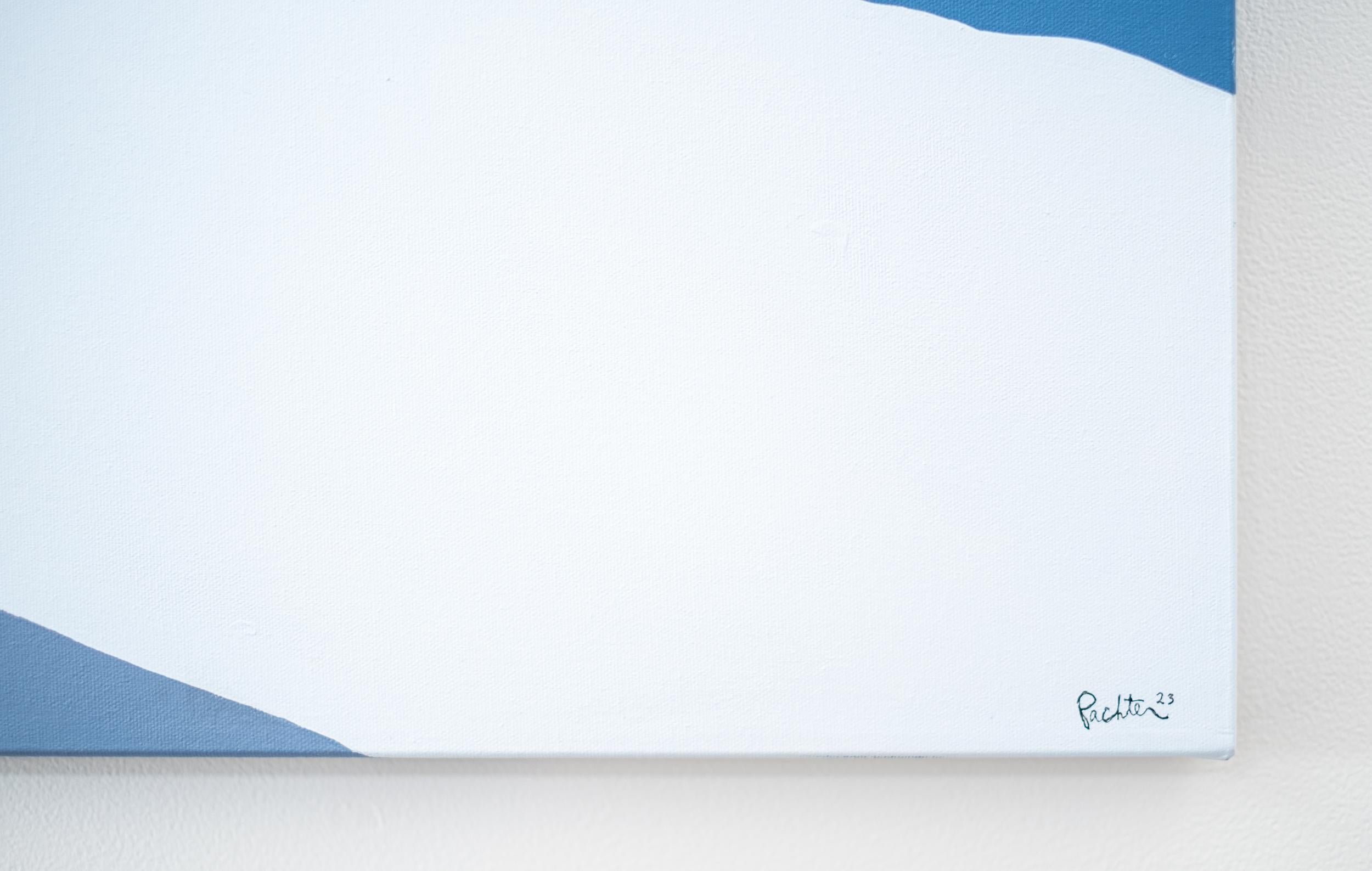 In this panoramic view of the Canadian wilderness by Charles Pachter—a lone moose climbs a mountain framed by a lake and sky. Famous for his iconic national imagery, Pachter’s contemporary artwork has often featured a moose, an endearing majestic