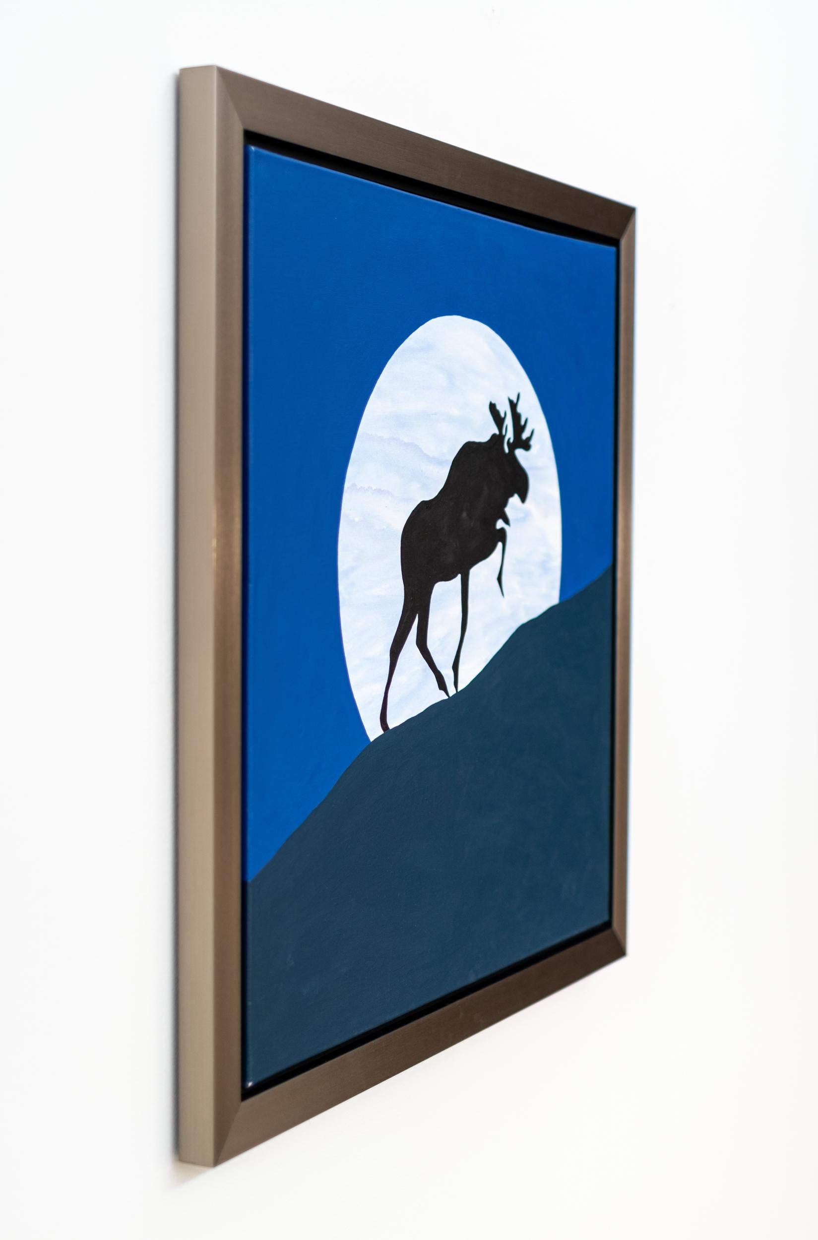 Alce Lunar Ascendente - contemporáneo, figurativo, pop-art, acrílico sobre lienzo - Painting Contemporáneo de Charles Pachter