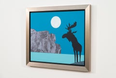 Lunar Moose Bon Echo - contemporary, figurative, pop-art, acrylic on canvas