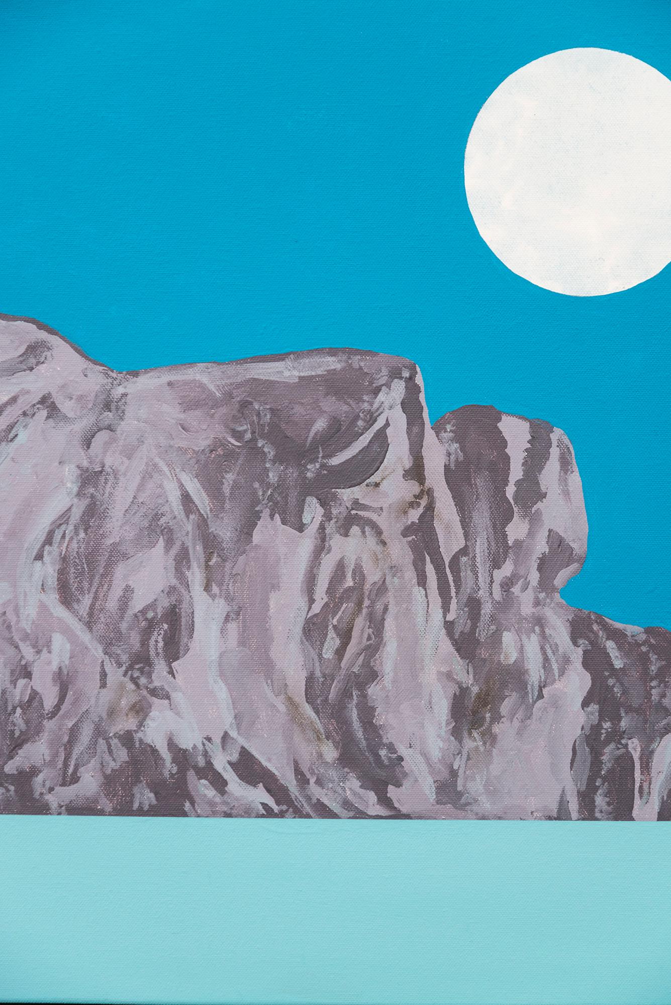 Este cuadro de arte pop contemporáneo de un alce silueteado contra un cielo iluminado por la luna es obra de Charles Pachter.

Como uno de los principales artistas contemporáneos de Canadá, conocido internacionalmente por sus imágenes icónicas,