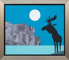 Alce Lunar Bon Eco - contemporáneo, figurativo, pop-art, acrílico sobre lienzo