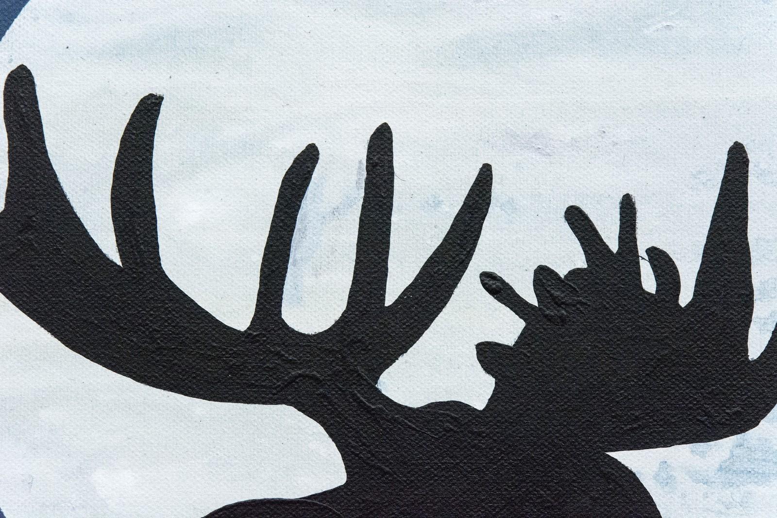 acrylic moose painting