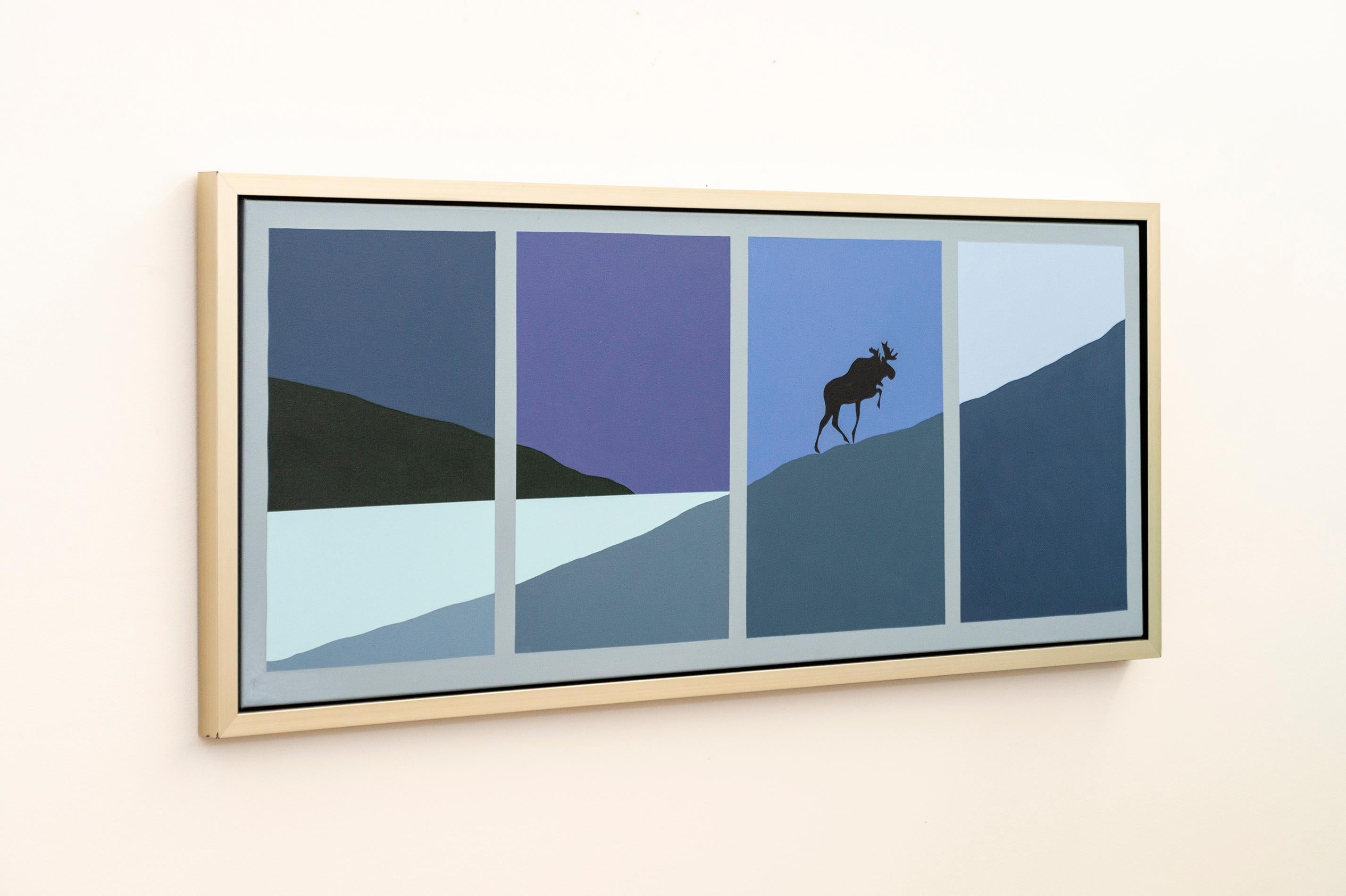 Moose Ascending - pop-art, Canadiana, iconic, contemporary, acrylic on canvas - Painting by Charles Pachter