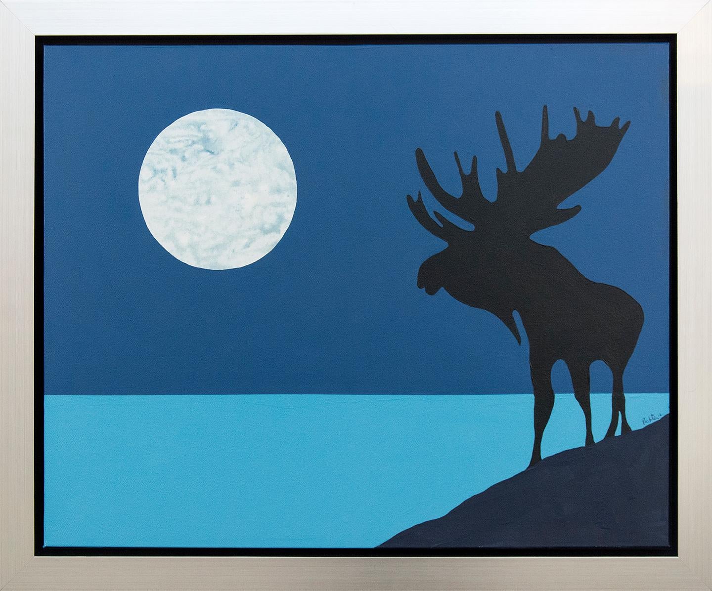 Charles Pachter Landscape Painting - Moose Lunar