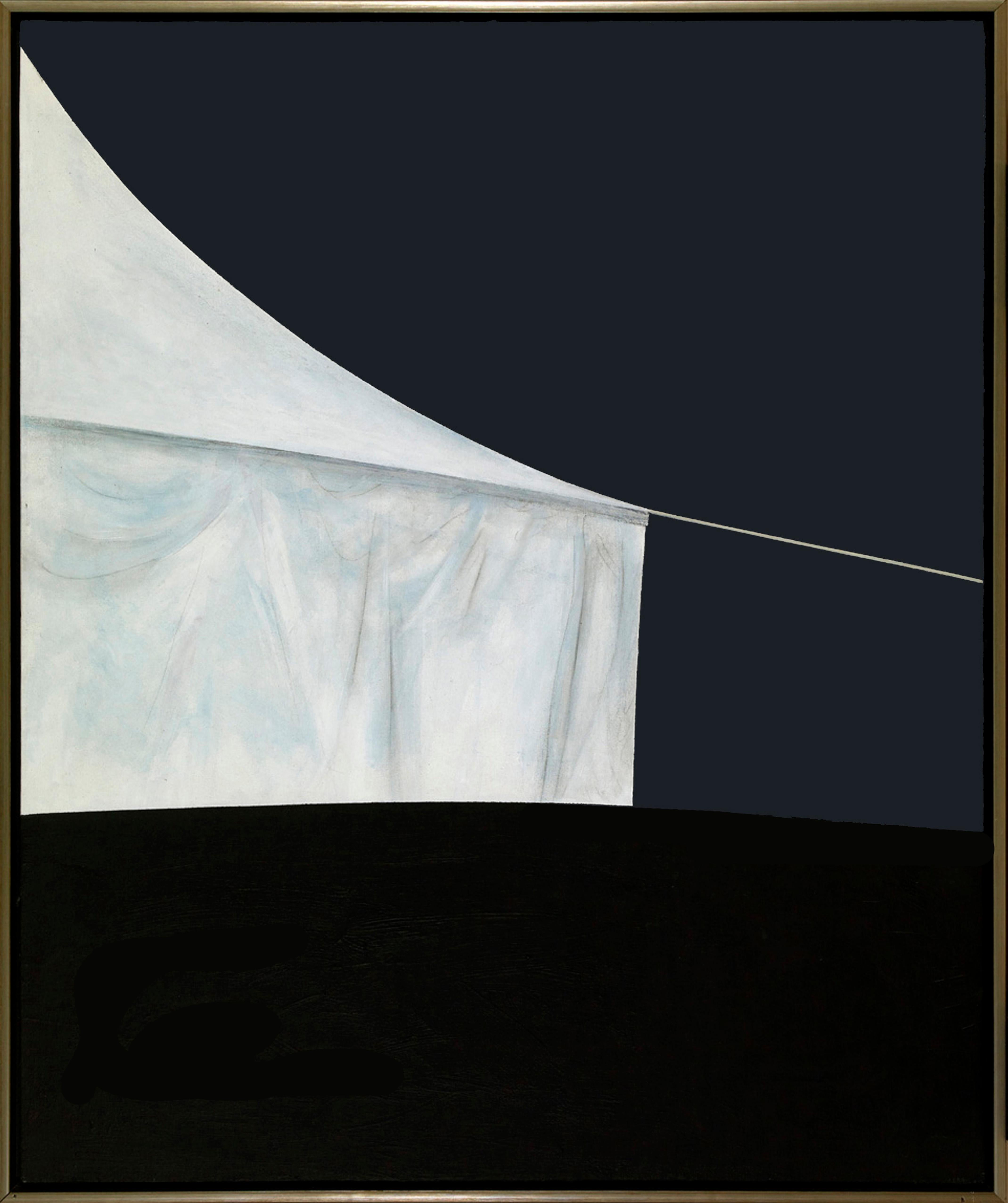 Night: The Canvas House - pop-art, minimalist, contemporary, acrylic on canvas