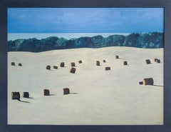 The Fields - zeitgenössisch, Landschaft, abstrahiert, Acryl auf Leinwand