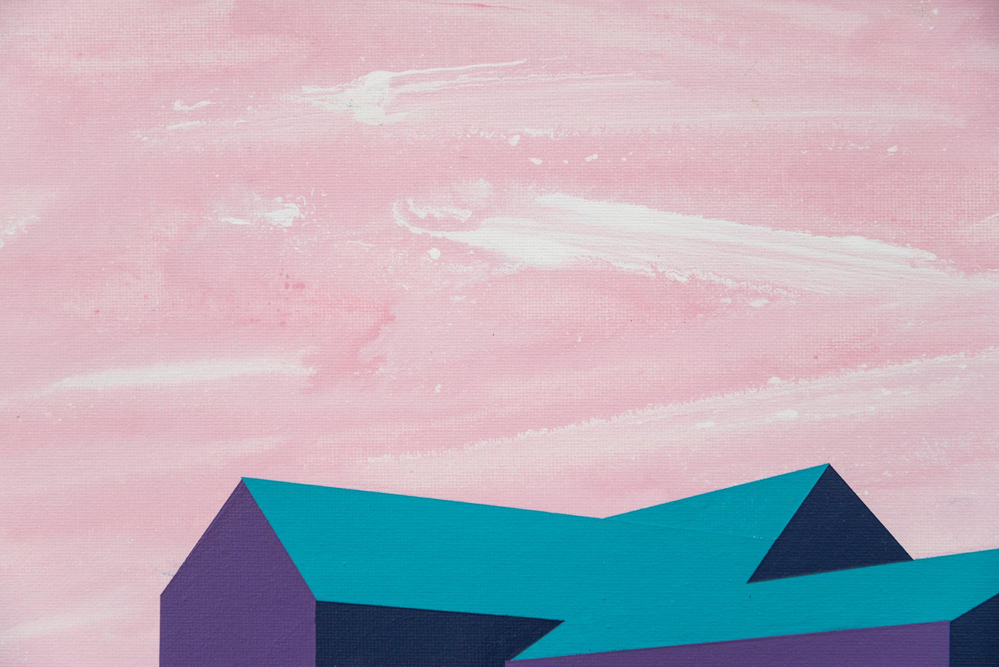 Questo quadro contemporaneo di Charles Pachter è un'immagine pop art di un fienile.

Gli eleganti dipinti di Charles Pachter raffiguranti dei granai rendono omaggio alle radici rurali del Canada e al suo forte patrimonio agricolo. In questo pezzo,
