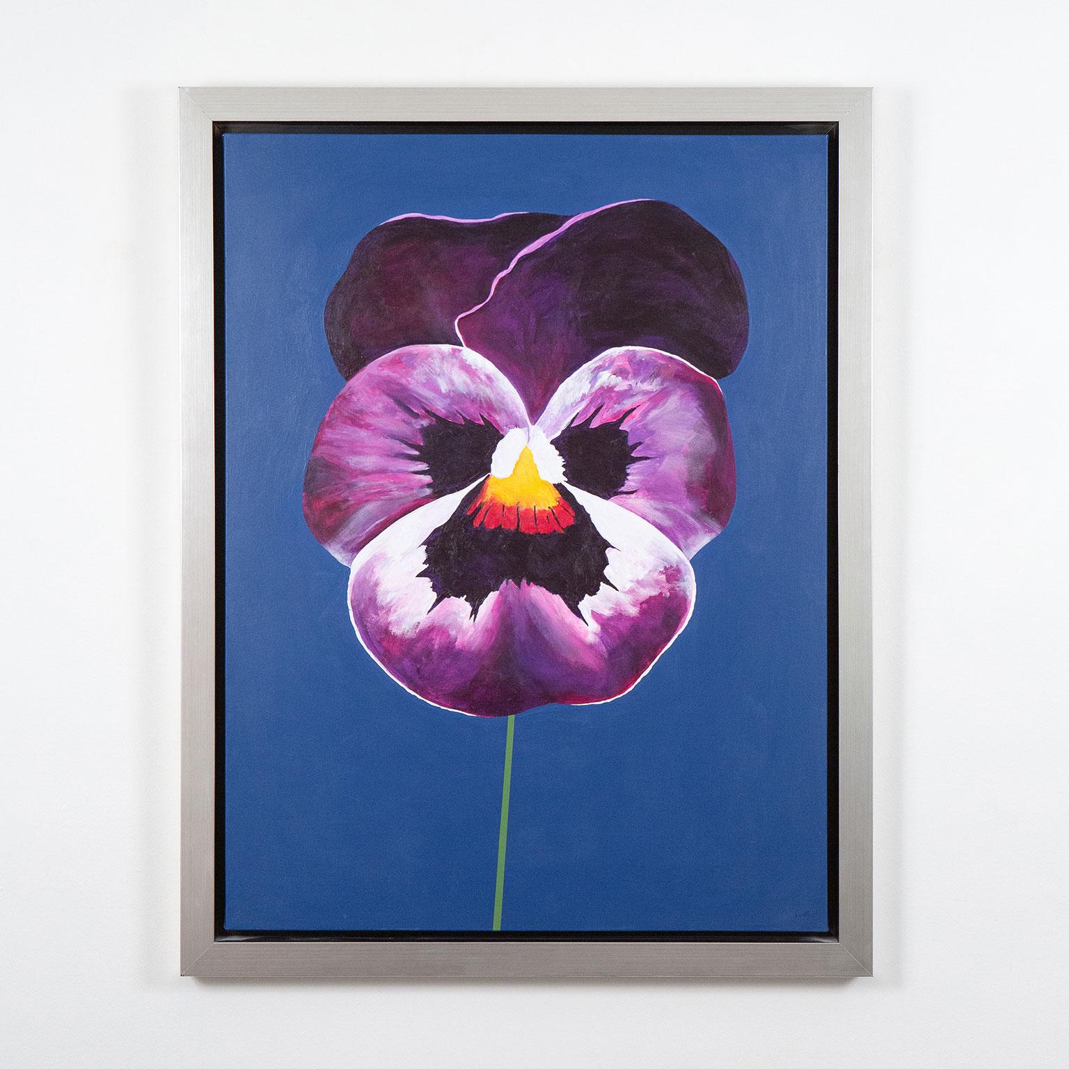 Still-Life Painting di Charles Pachter - Viola mammola