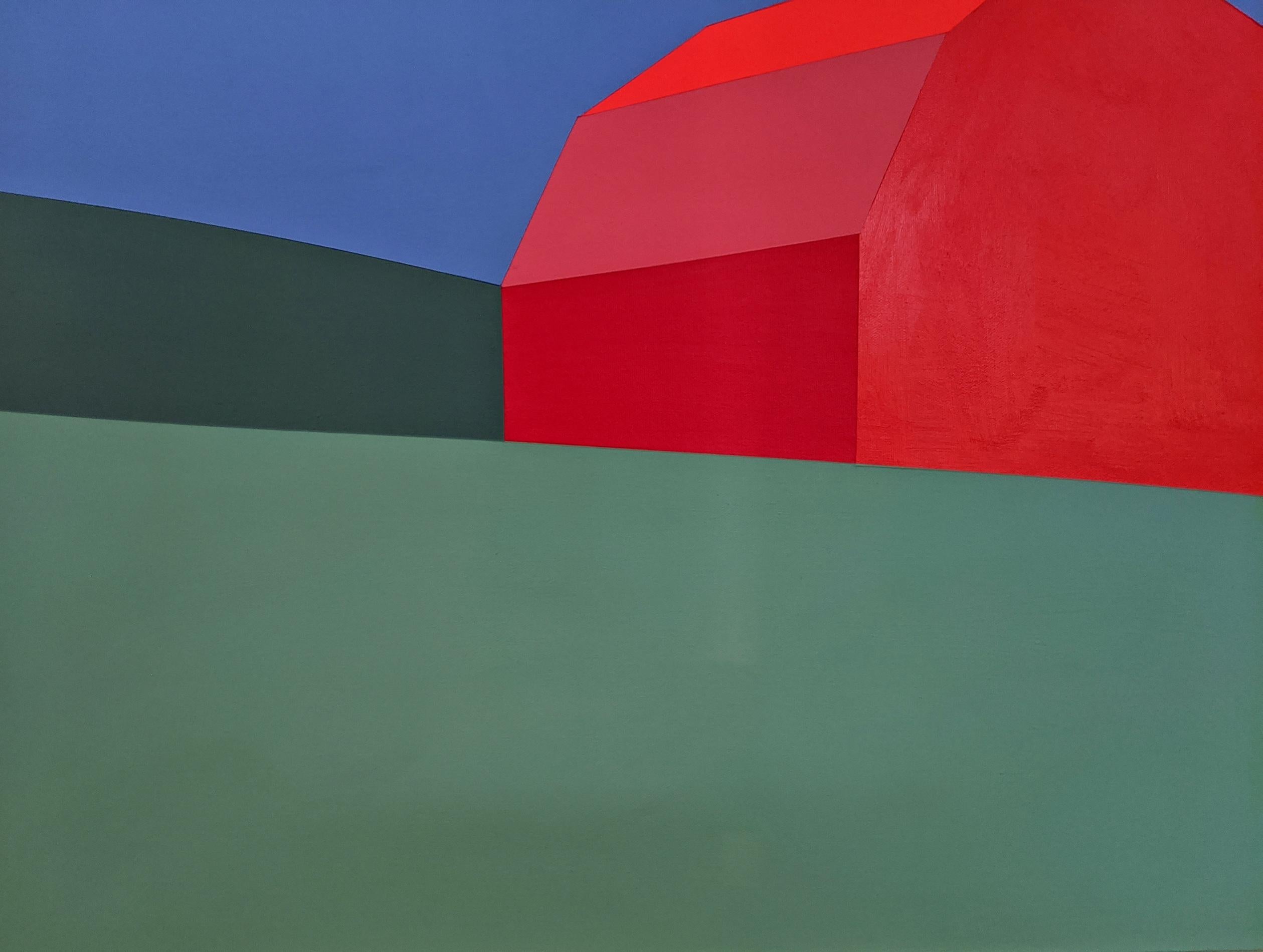 Red Barn at Oro (Zeitgenössisch), Painting, von Charles Pachter