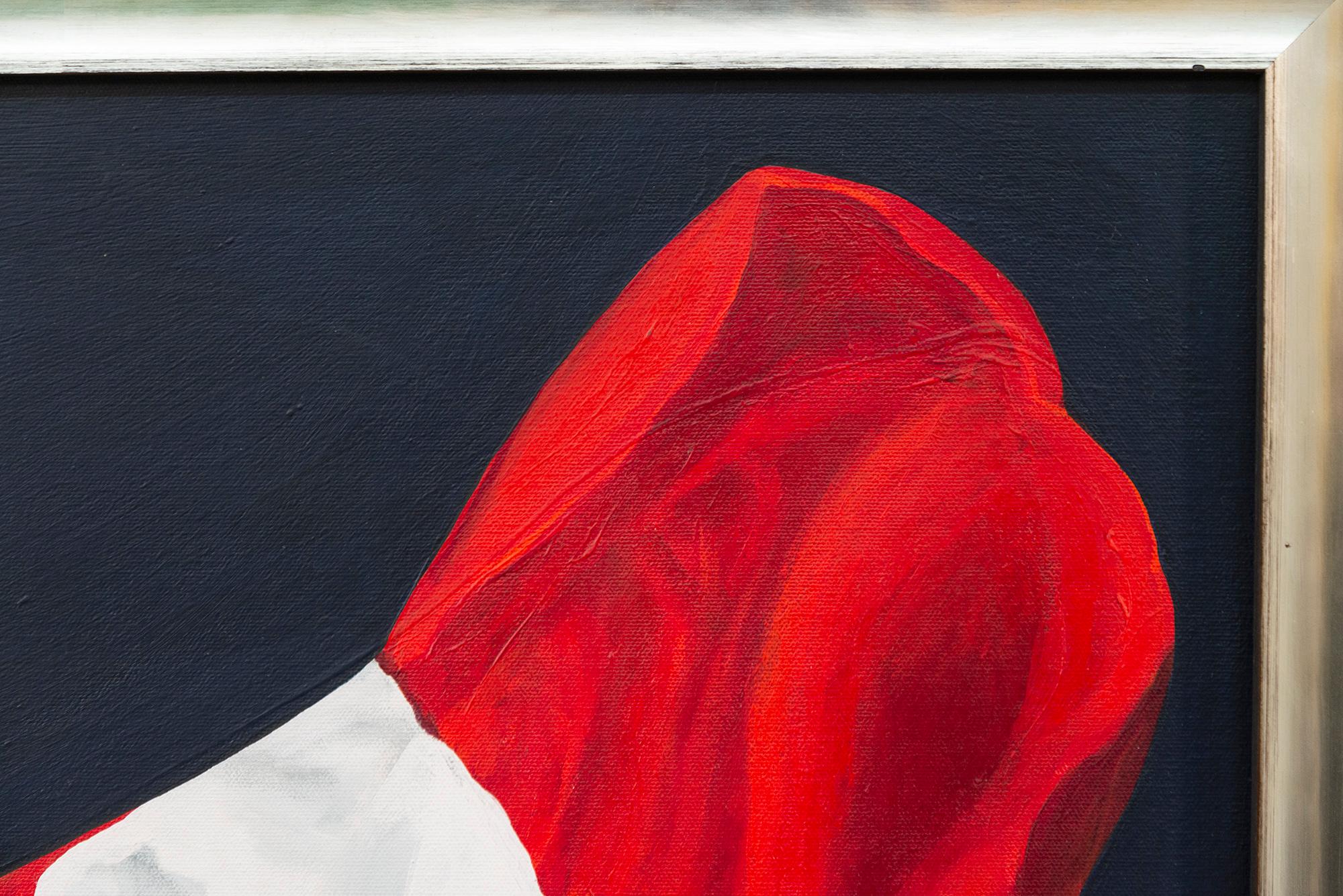 La bandera pintada (1981) - figurativo, contemporáneo, acrílico sobre lienzo en venta 2