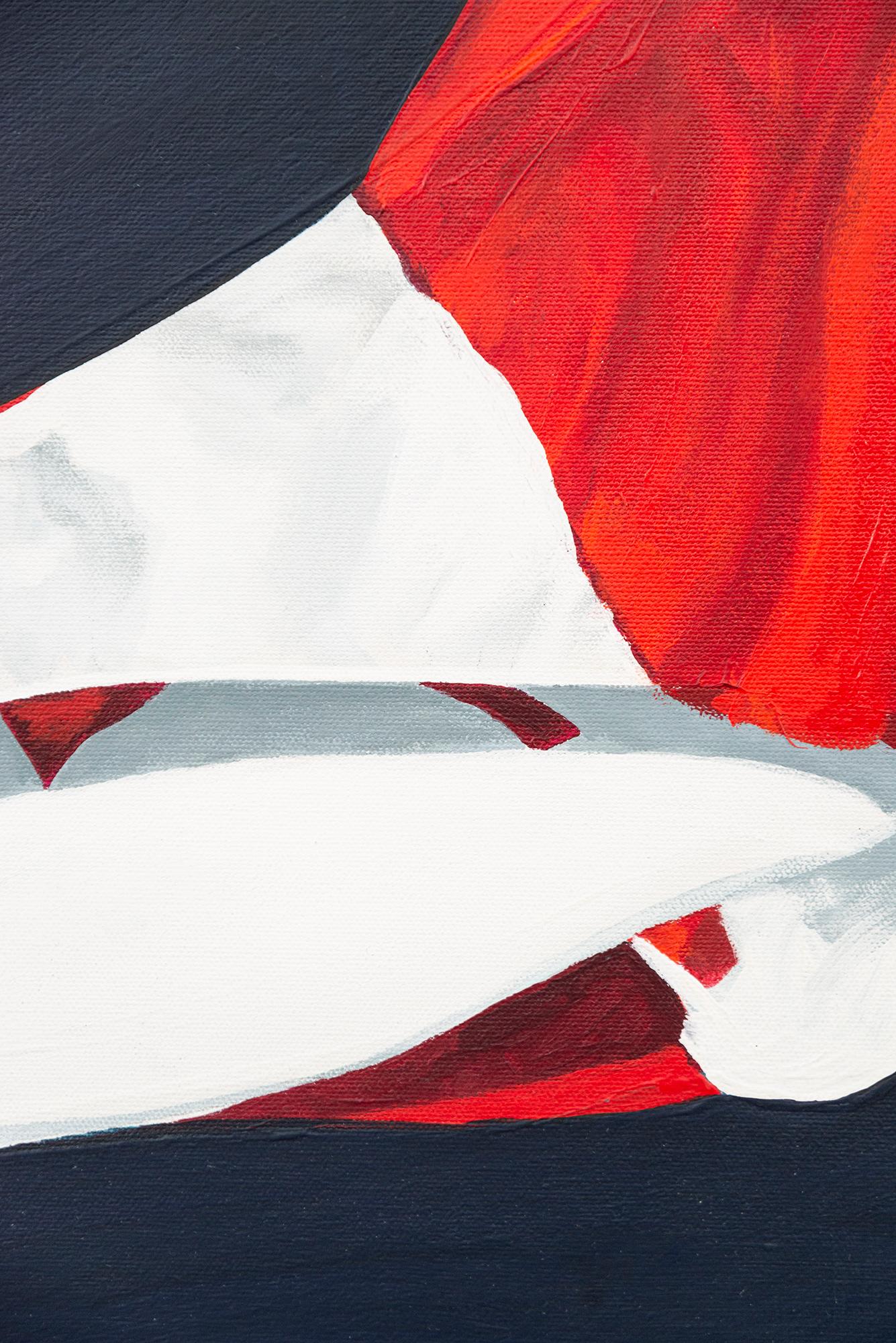 La bandera pintada (1981) - figurativo, contemporáneo, acrílico sobre lienzo en venta 3
