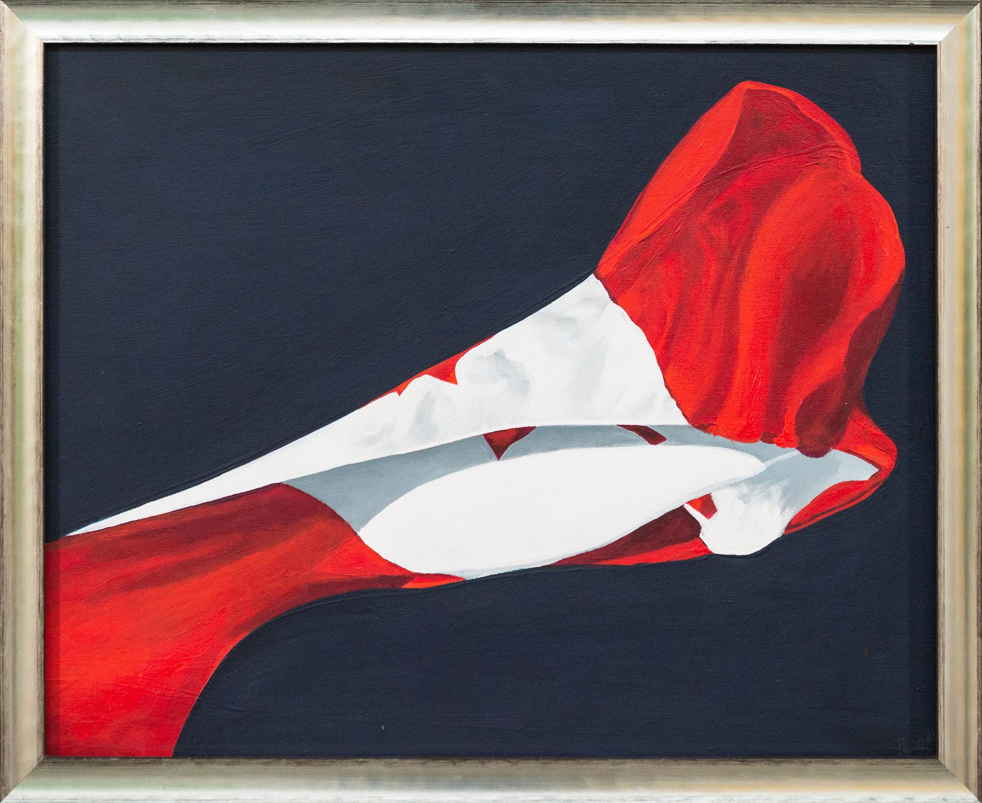 Figurative Painting de Charles Pachter - La bandera pintada (1981) - figurativo, contemporáneo, acrílico sobre lienzo