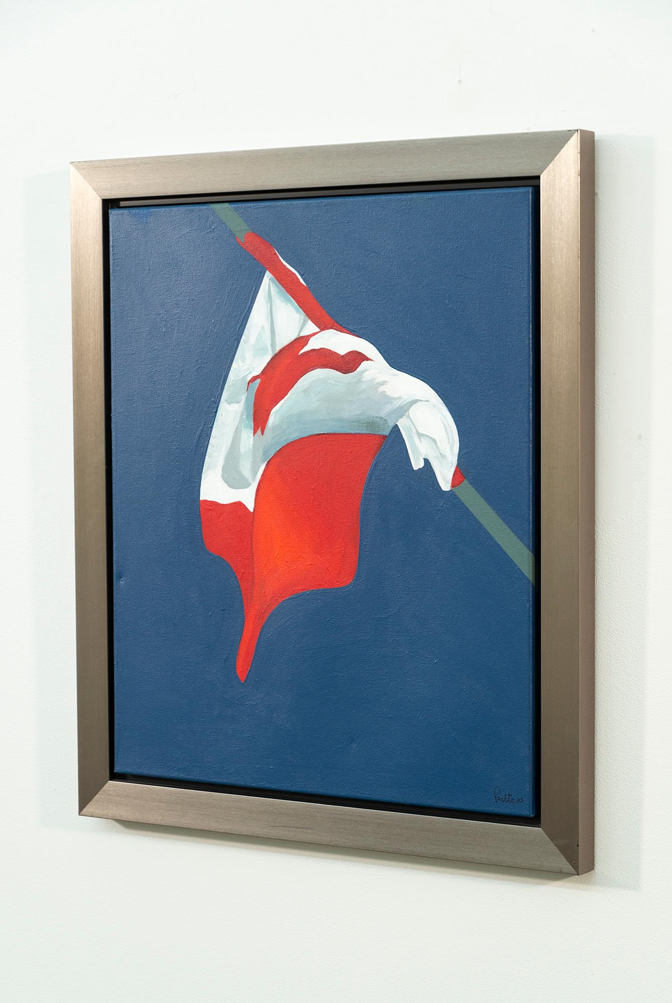 La bandera pintada de azul (2003) - minimalista, contemporánea, acrílico sobre lienzo - Painting de Charles Pachter