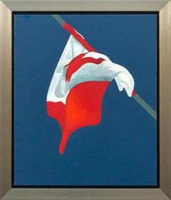 The Painted Flag Blue (2003) - minimaliste, contemporaine, acrylique sur toile