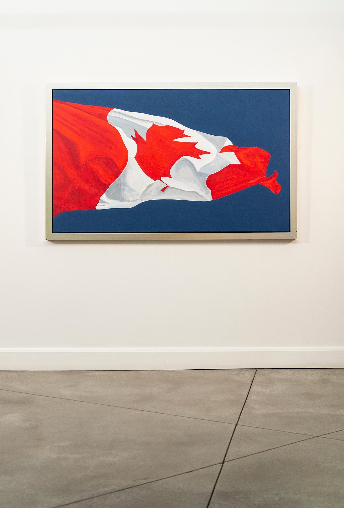 The Painted Flag Horizontal - figurative, contemporary, acrylic on canvas 5