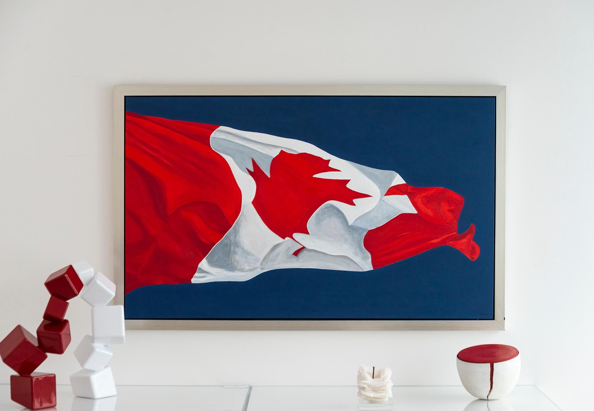 The Painted Flag Horizontal - figurative, contemporary, acrylic on canvas 6