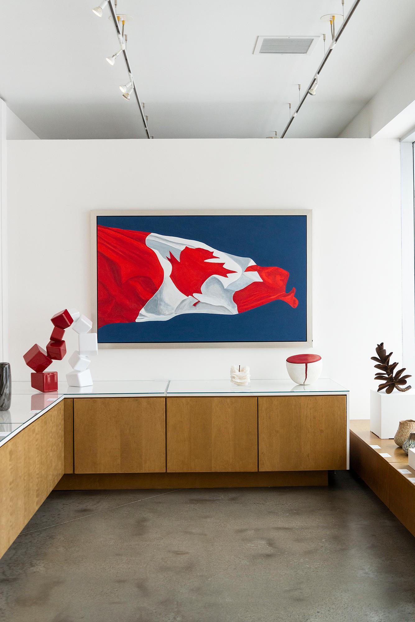 The Painted Flag Horizontal - figurative, contemporary, acrylic on canvas 7