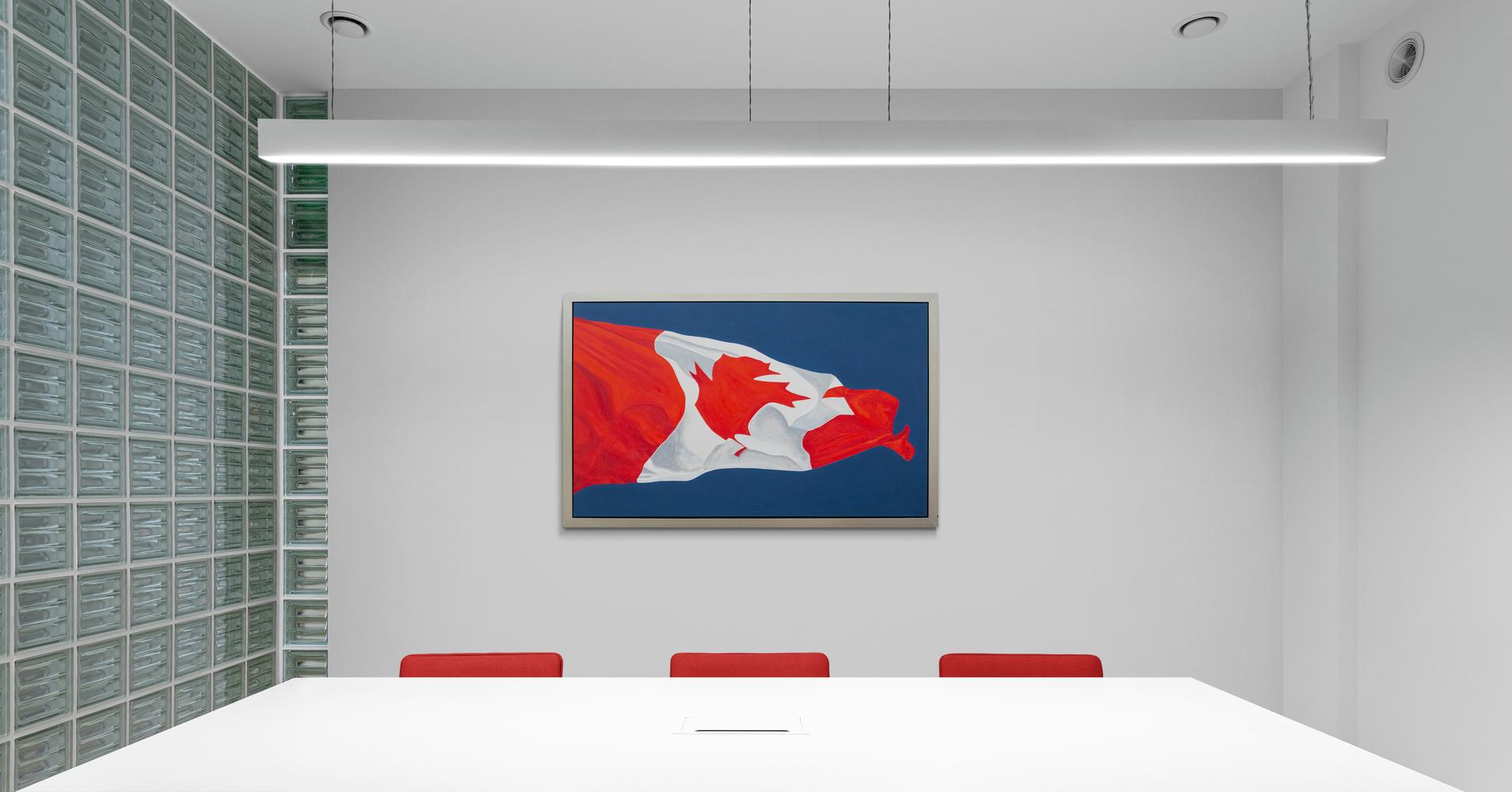 The Painted Flag Horizontal - figurative, contemporary, acrylic on canvas 8