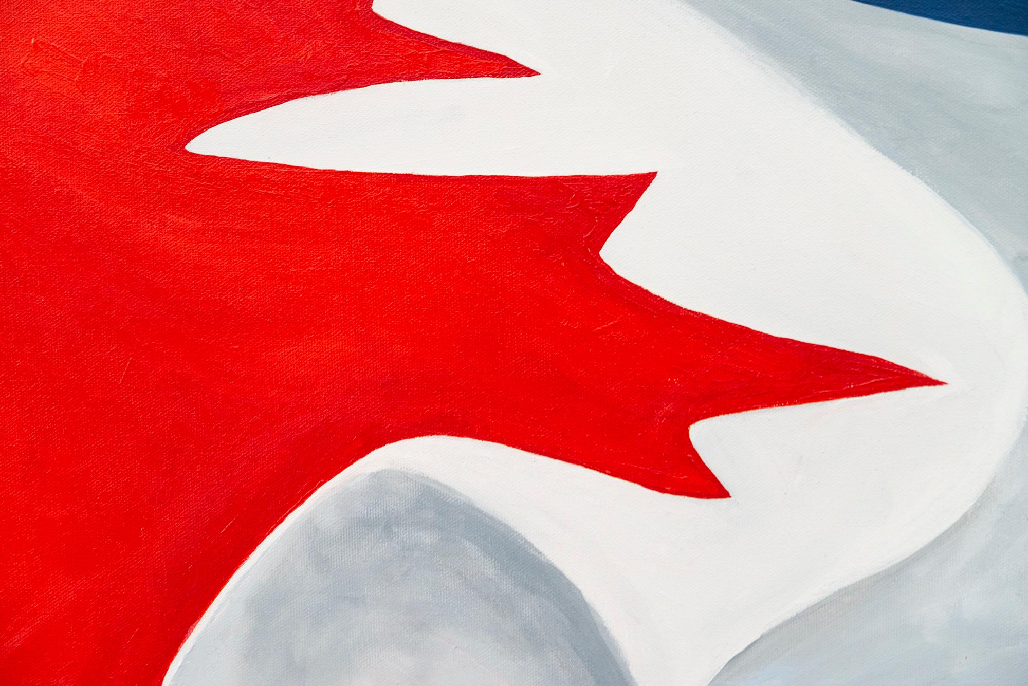 The Painted Flag Horizontal - figurative, contemporary, acrylic on canvas 3