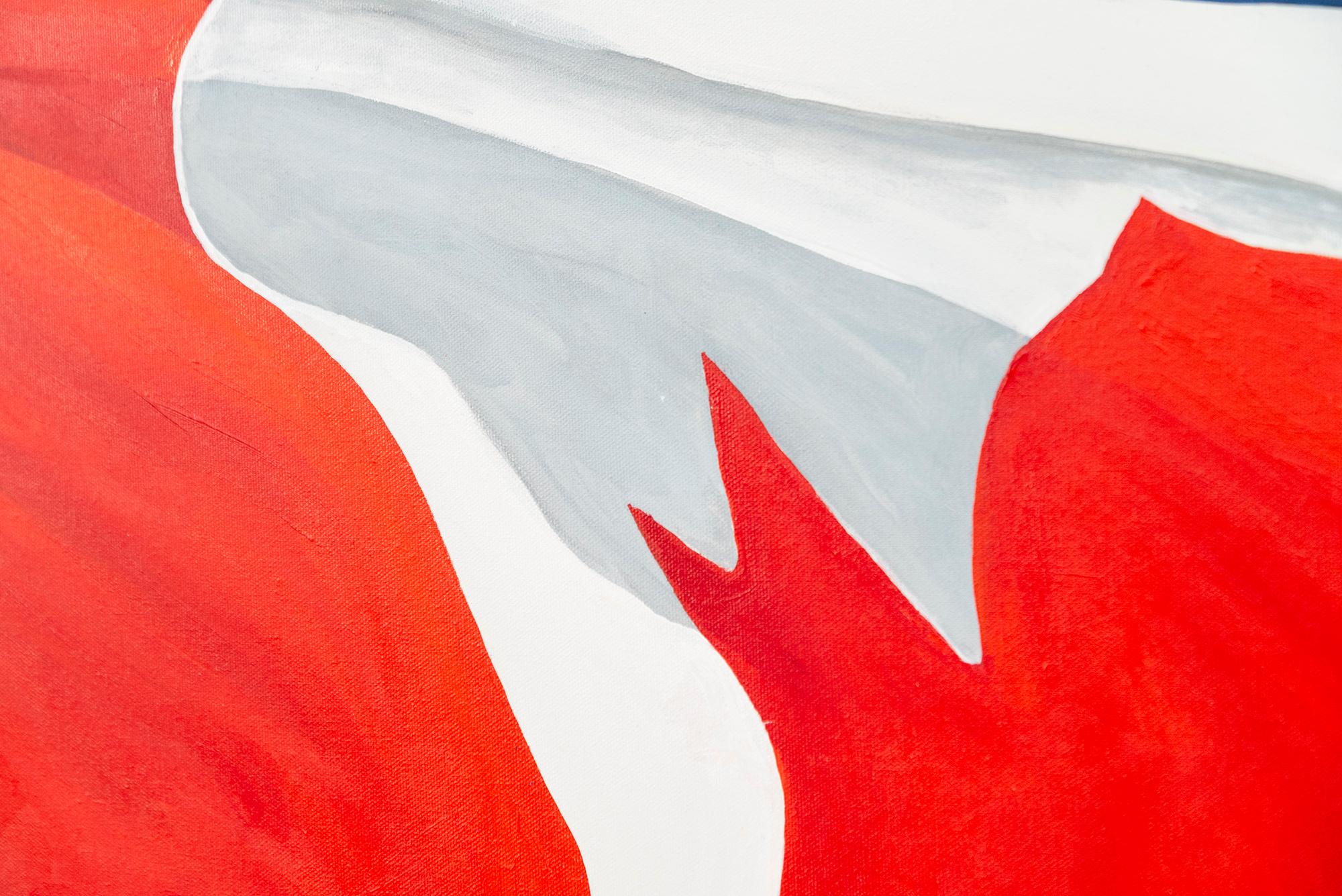 The Painted Flag Horizontal - figurative, contemporary, acrylic on canvas 4