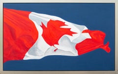 The Painted Flag Horizontal - figurative, contemporary, acrylic on canvas