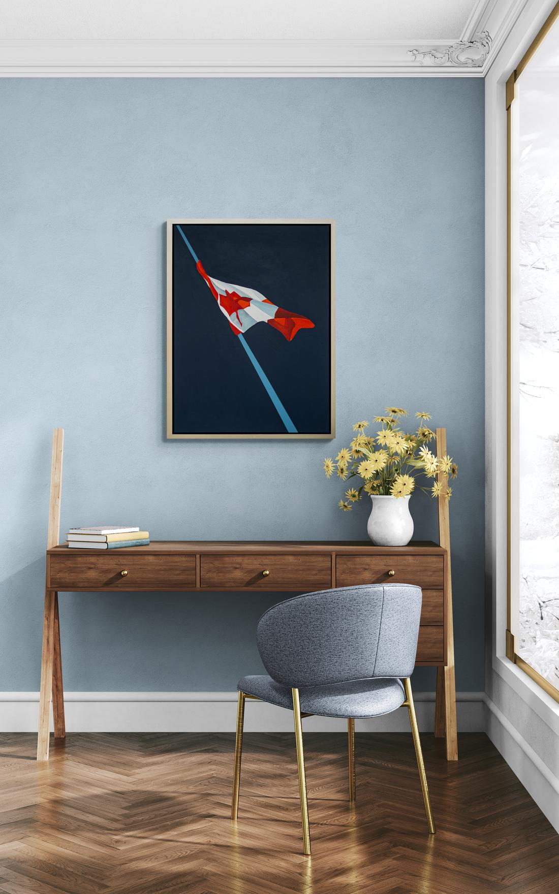 The Painted Flag Navy (2004) - figurative, contemporary, acrylic on canvas For Sale 5
