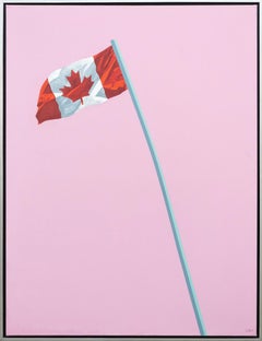 Charles Pachter - The Painted Flag - painting, acrylic on canvas The Painted Flag - painting, acrylic on canvas