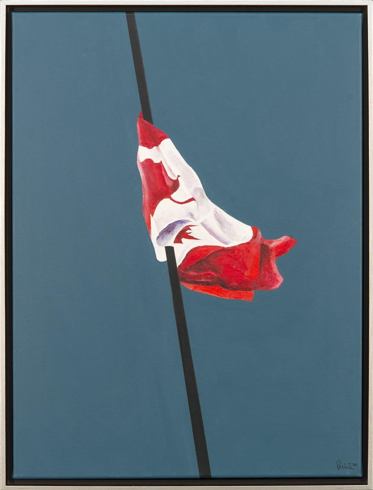 The Painted Flag - pop-art,  Canadiana, iconic, acrylic on canvas