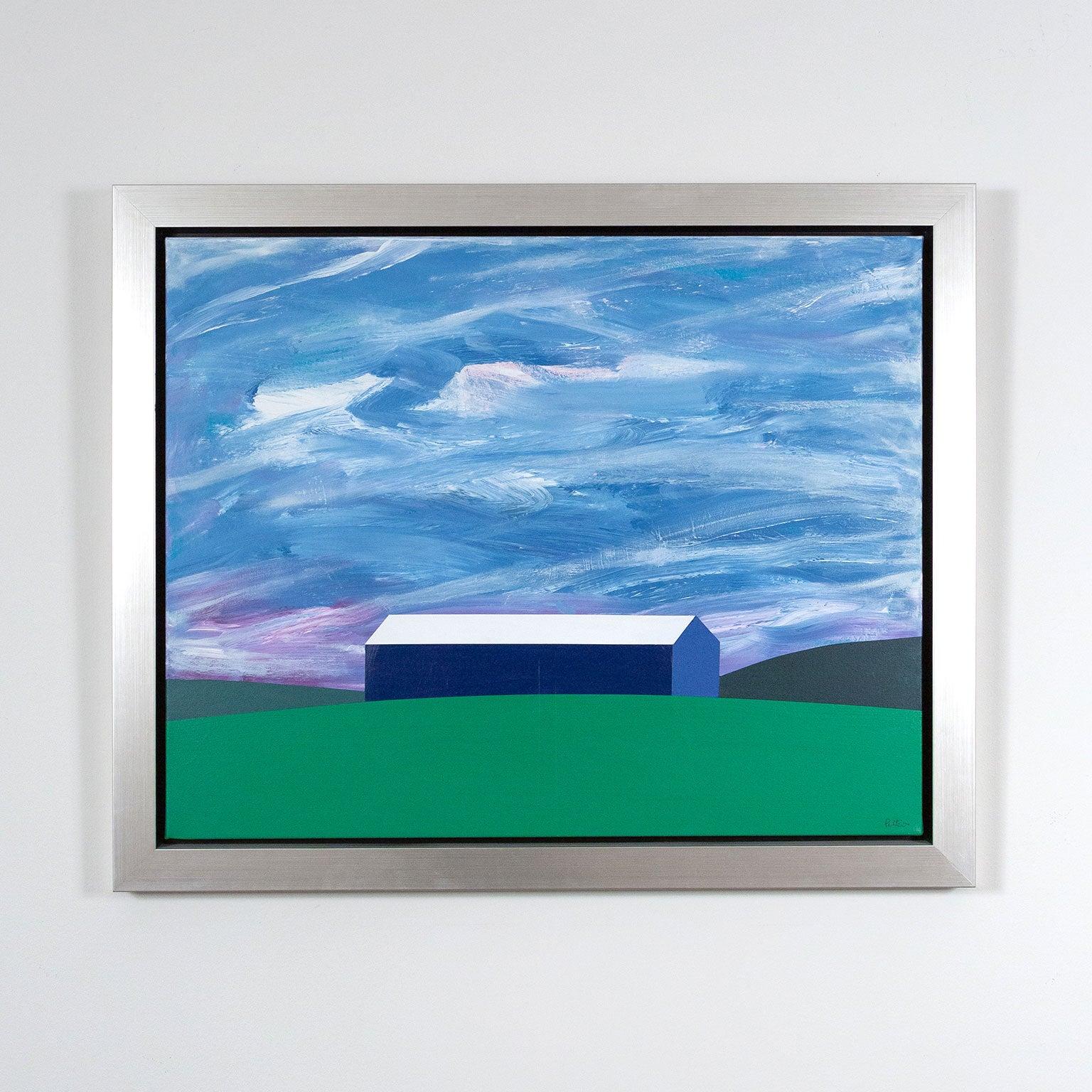 Violet Sunset Barn - Painting by Charles Pachter