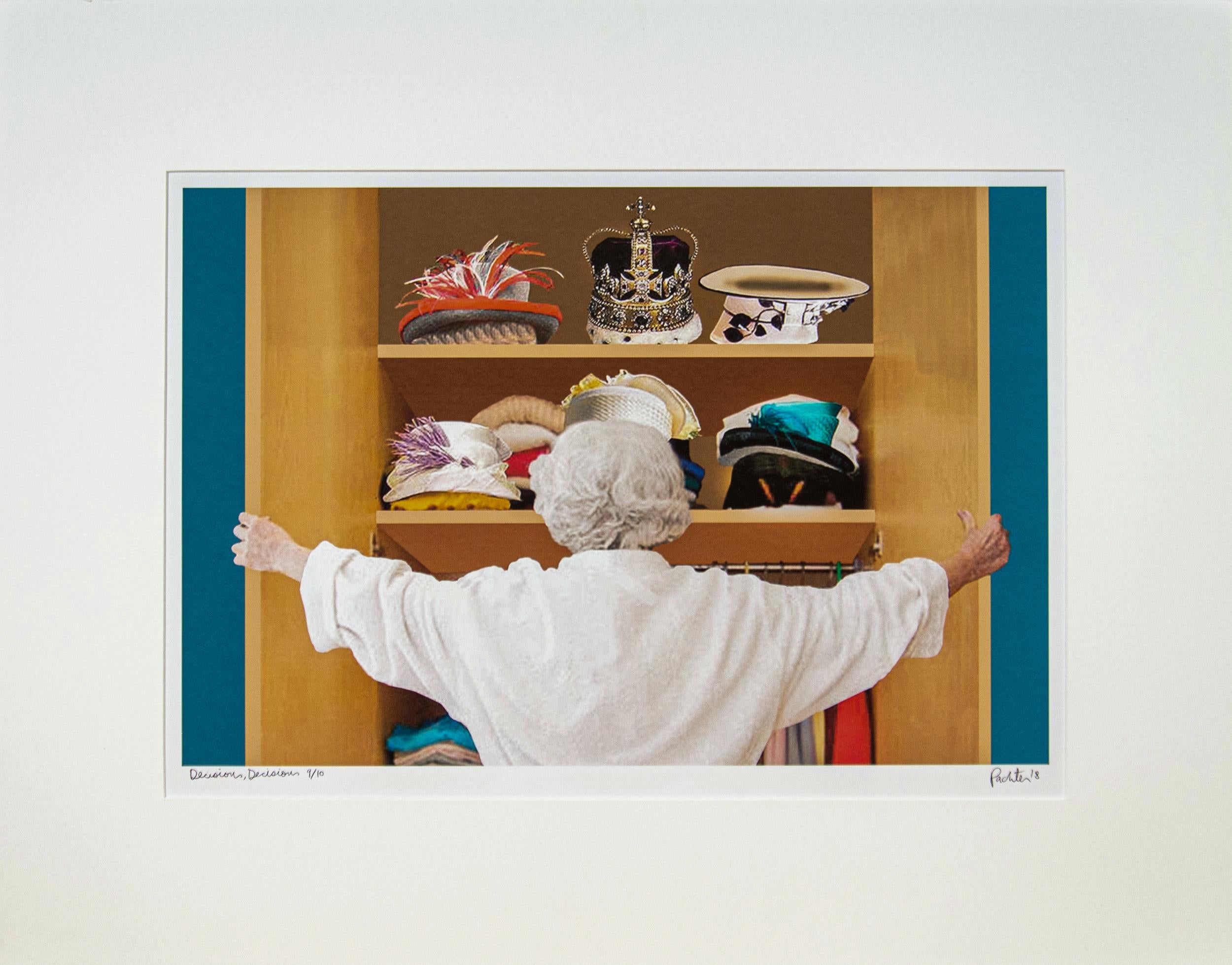 Decisions Decisions 9/15 - Queen, figurative, pop-art, limited giclee print - Print by Charles Pachter