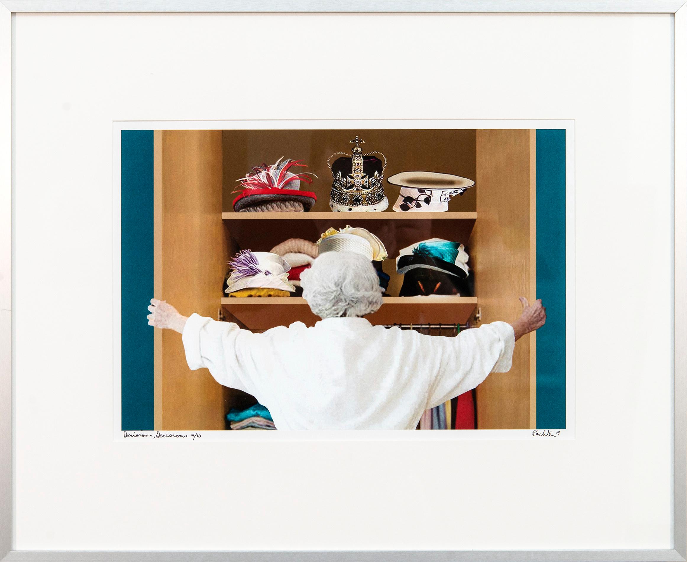 Charles Pachter Animal Print - Decisions Decisions 9/15 - Queen, figurative, pop-art, limited giclee print