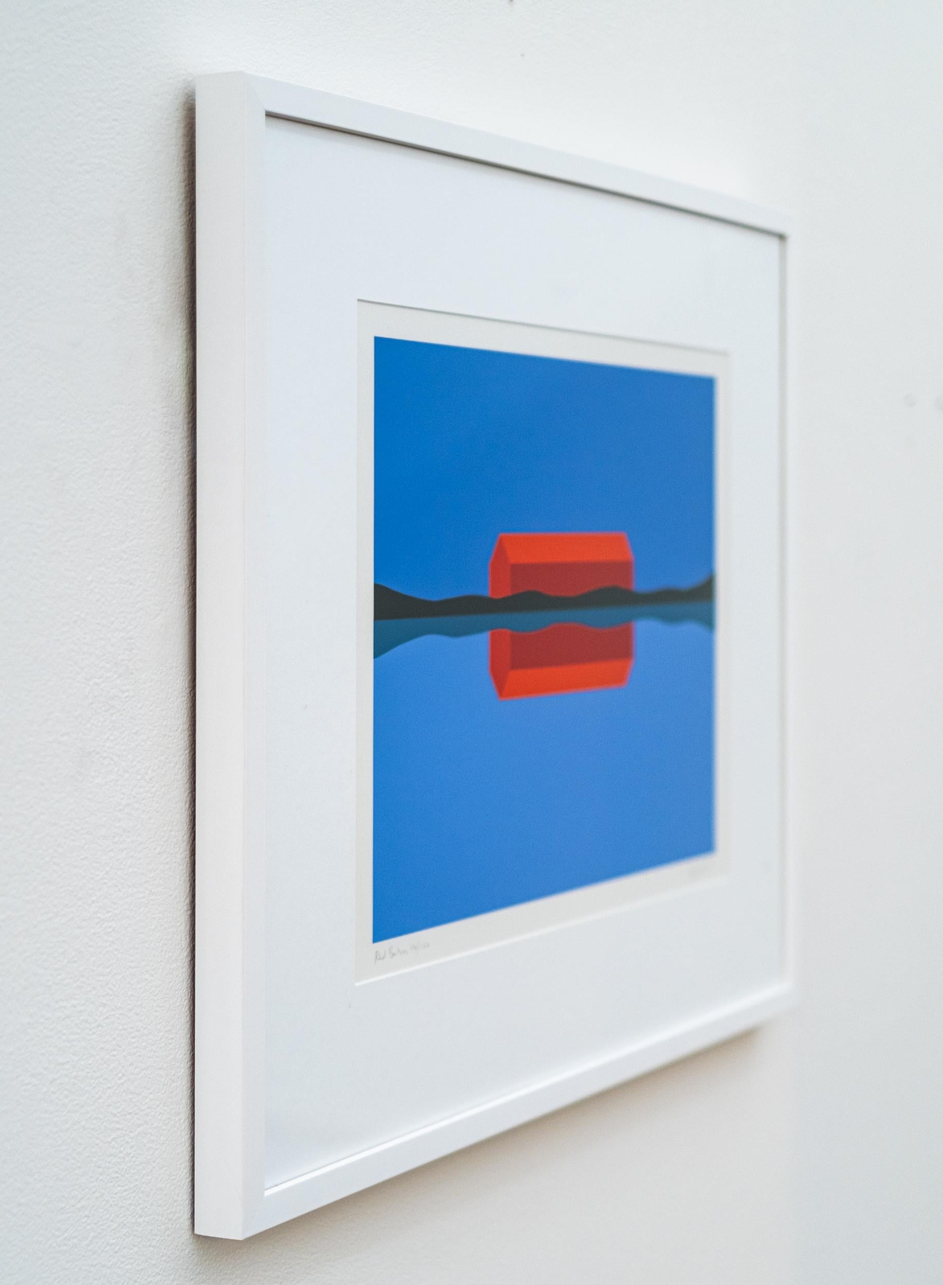 Granero Rojo 114/150 - azul, rojo, paisaje, abstracto, pop-art, serigrafía - Print Contemporáneo de Charles Pachter