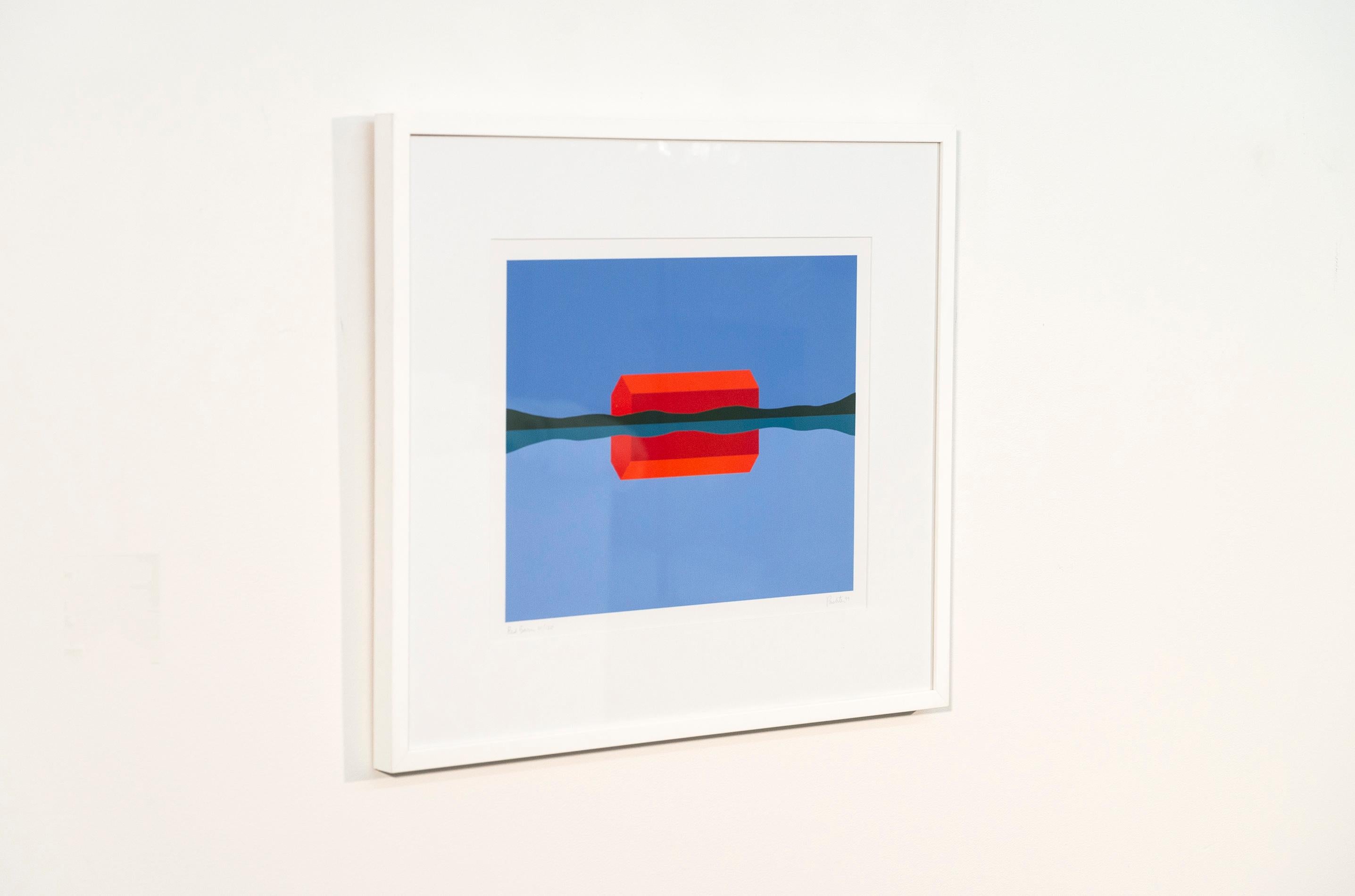 Framed dimensions are 24.5 H x 28.75 in

Charles Pachter’s elegant contemporary paintings of barns pay homage to Canada’s rural roots and strong agricultural heritage. In this limited-edition serigraph, the clean lines of a bright red barn, its