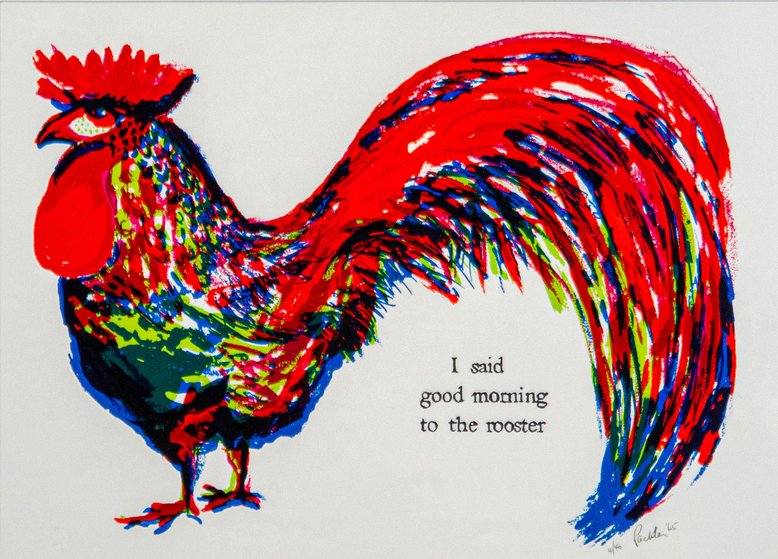 Gallo - uccello, contemporaneo, figurativo, pop-art, stampa giclée limitata - Print di Charles Pachter
