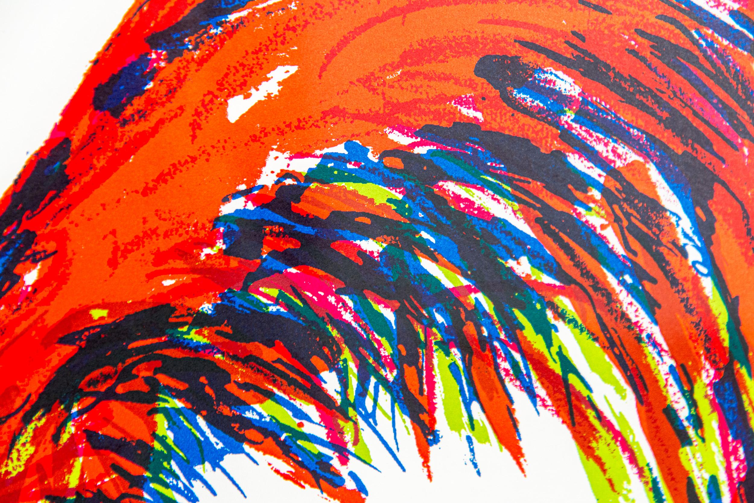 Gallo - uccello, contemporaneo, figurativo, pop-art, stampa giclée limitata in vendita 2