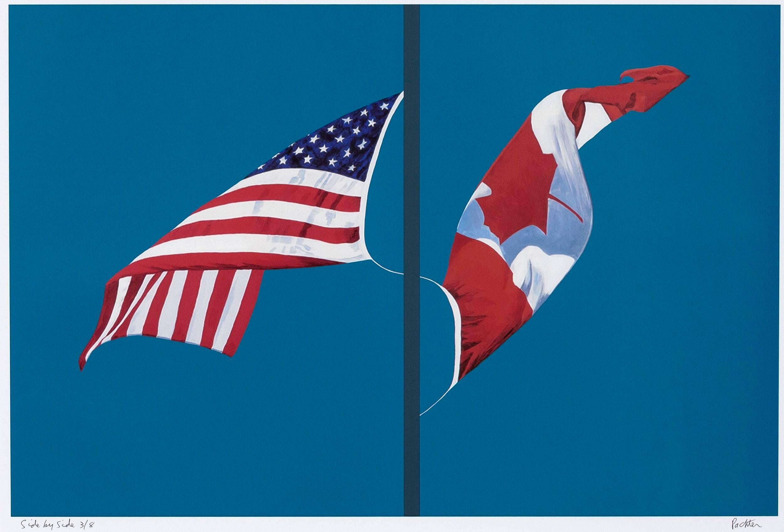 Beistellseitig und nebeneinander – Print von Charles Pachter