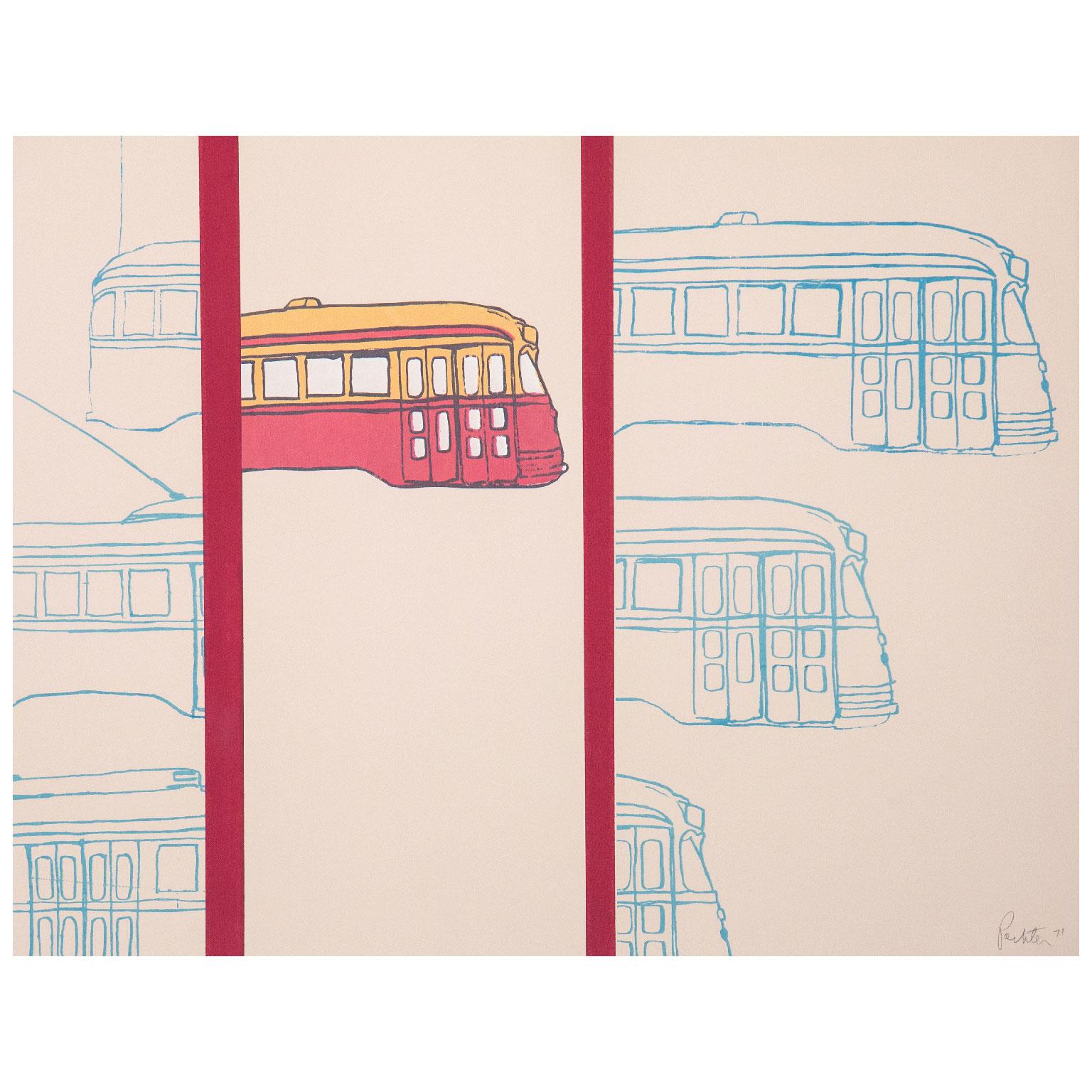 Charles Pachter Still-Life Print - Streetcar Situation