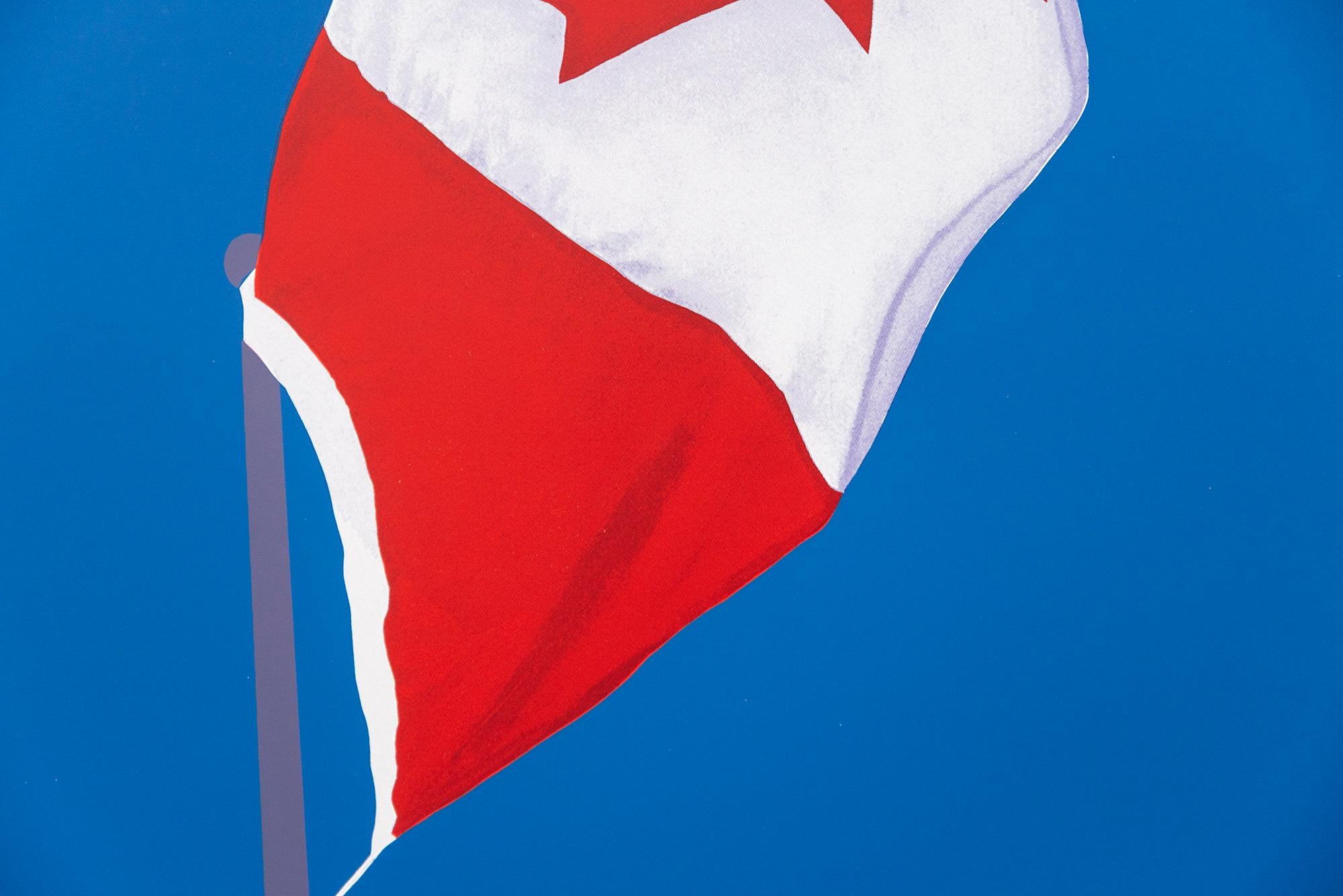 The Painted Flag print ed 16/25 - contemporary, pop-art, lithograph print - Bleu Figurative Print par Charles Pachter