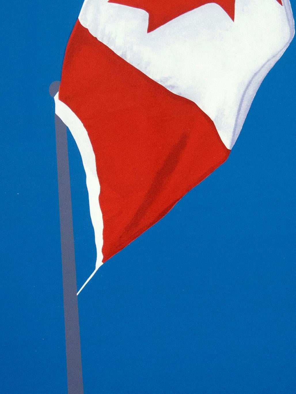 The Painted Flag print ed 17/25 - contemporary, pop-art, lithograph print - White Figurative Print by Charles Pachter