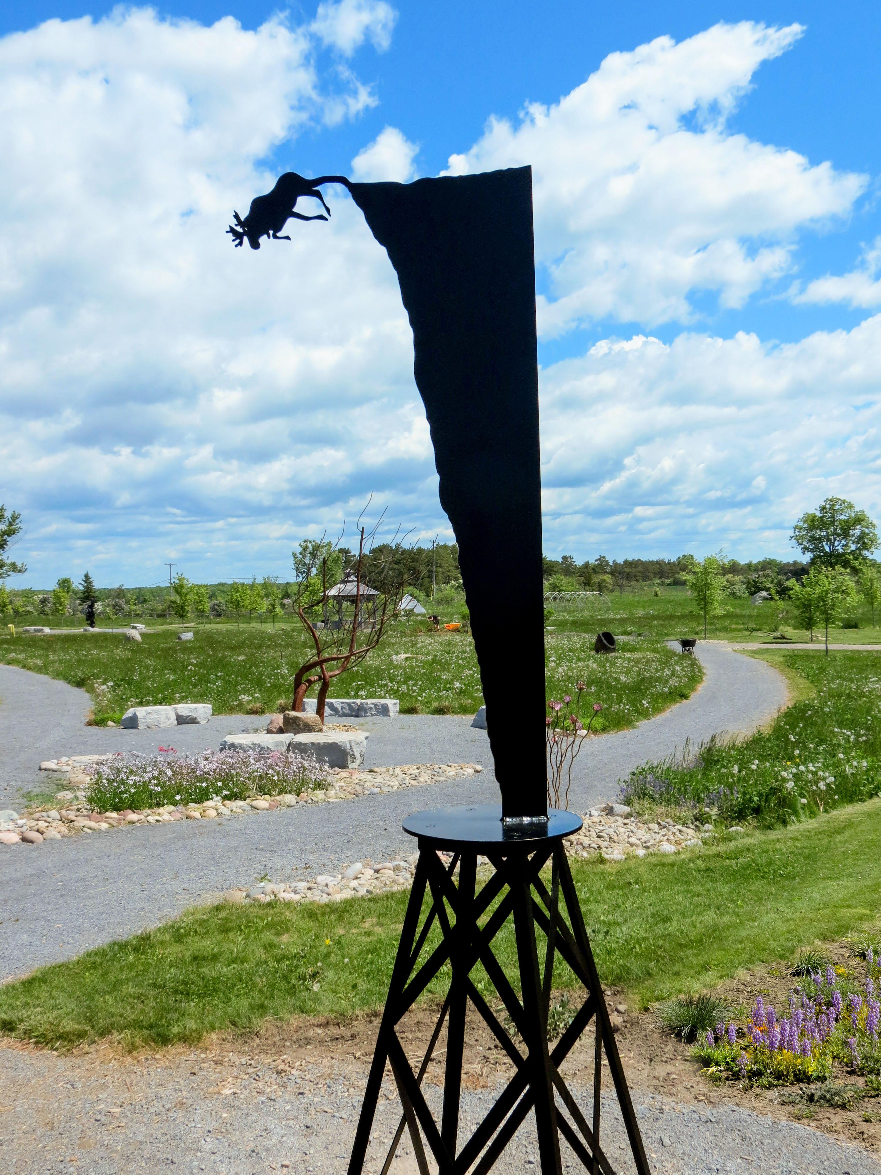 metal moose yard sculpture