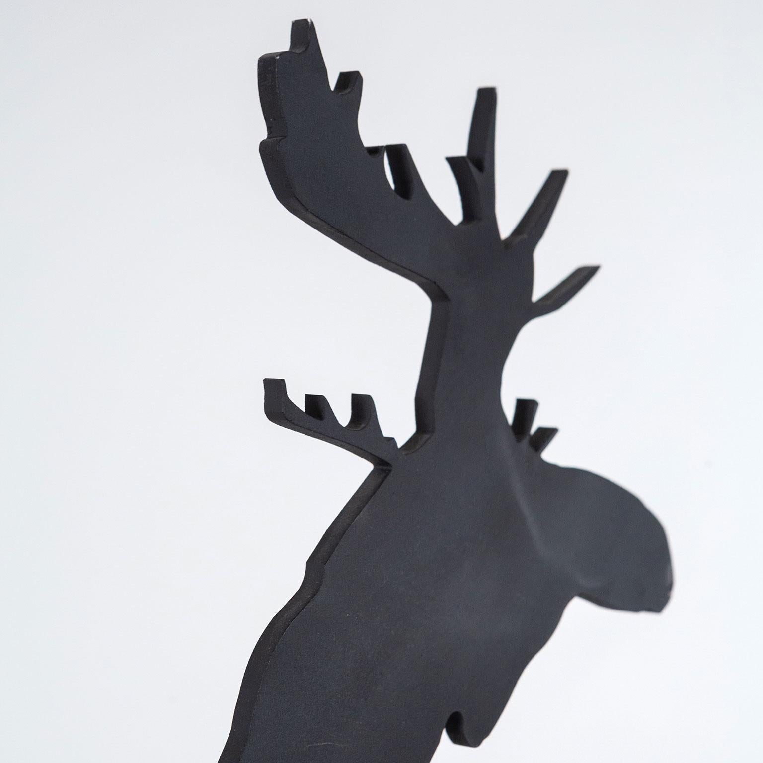 Mooseamour - Gray Figurative Sculpture by Charles Pachter