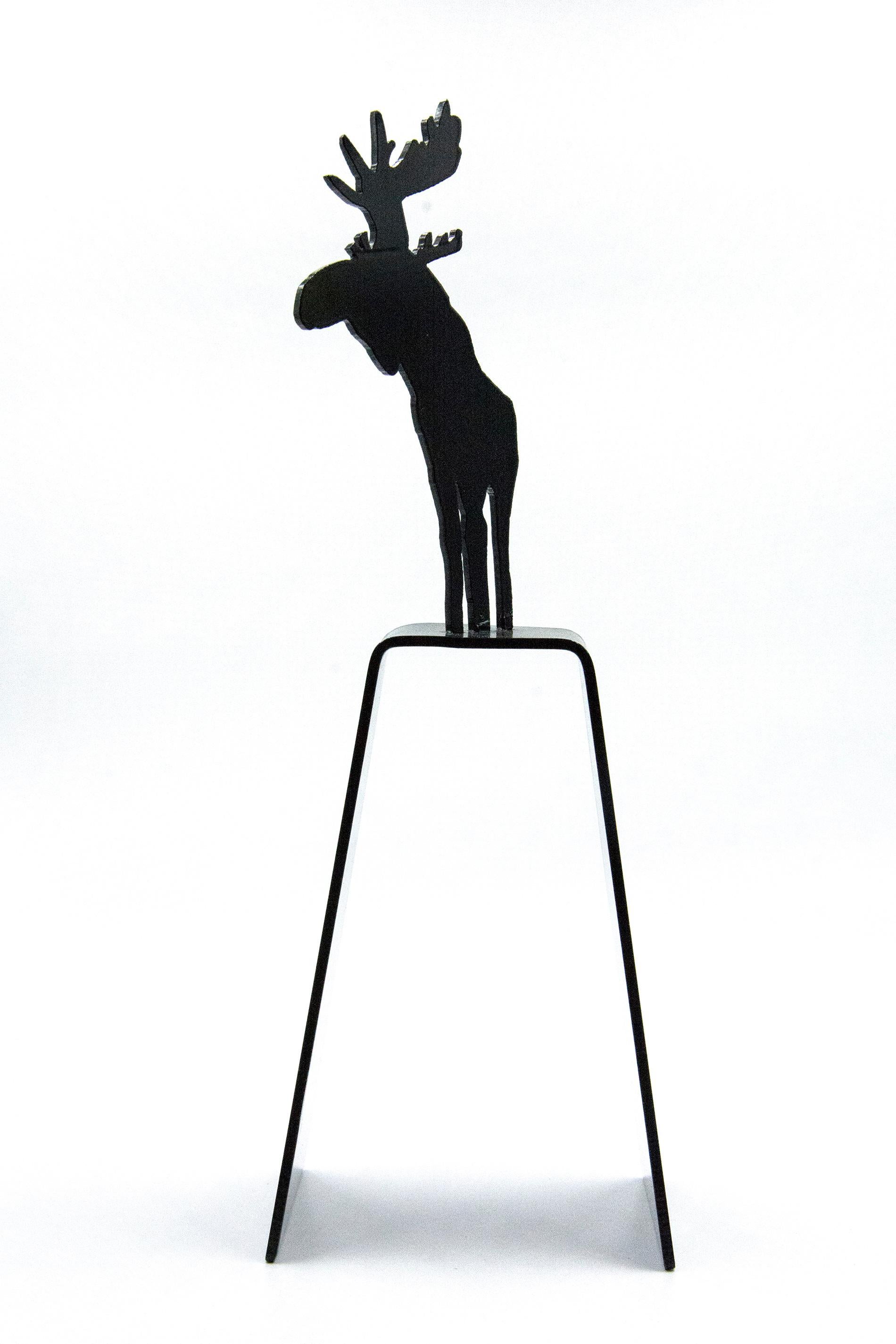 Mooseconstrue 1/4 - small, playful, pop art, Canadian, aluminum sculpture - Sculpture by Charles Pachter