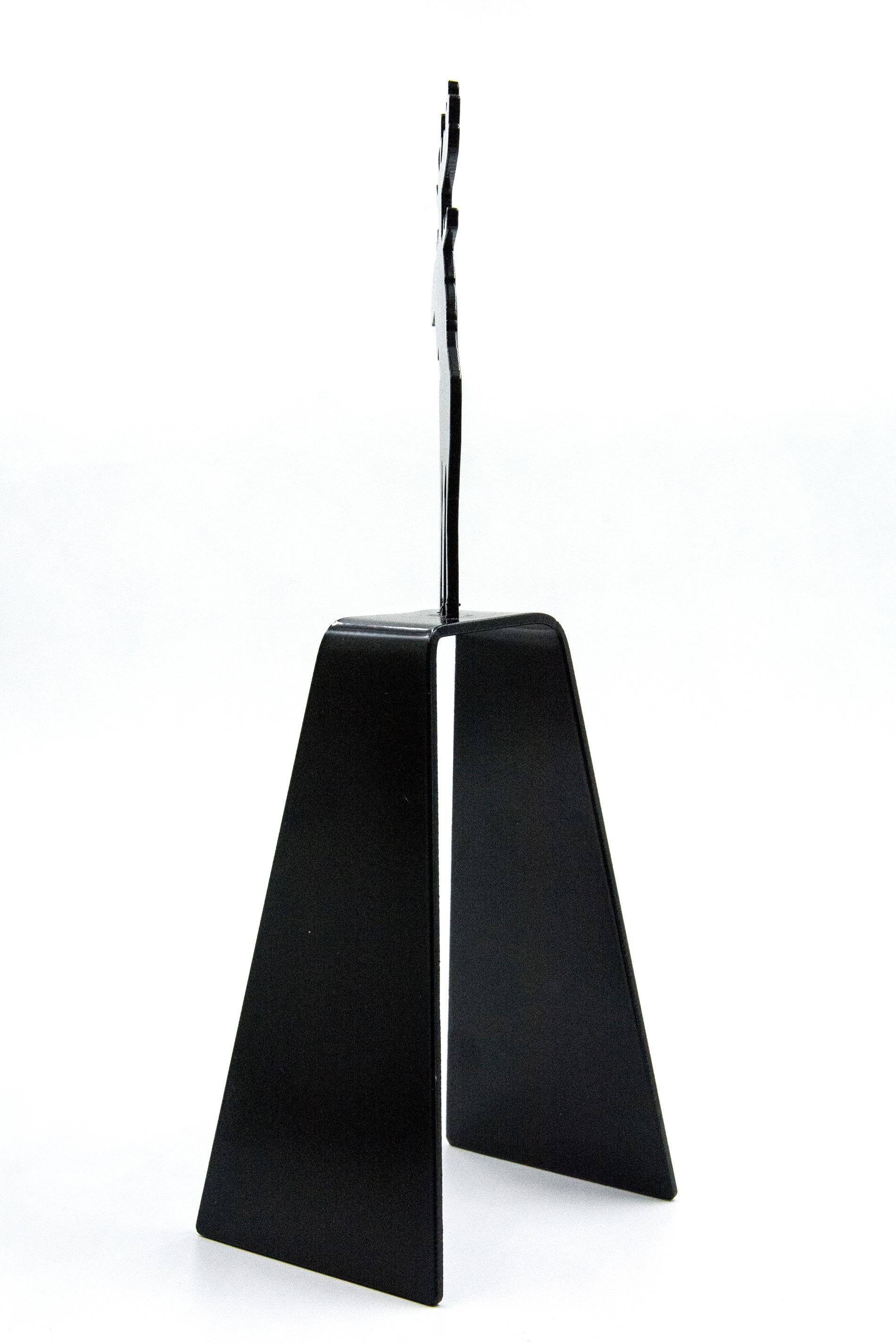 Mooseconstrue 1/4 - kleine, verspielte, kanadische Pop-Art-Skulptur aus Aluminium (Schwarz), Figurative Sculpture, von Charles Pachter