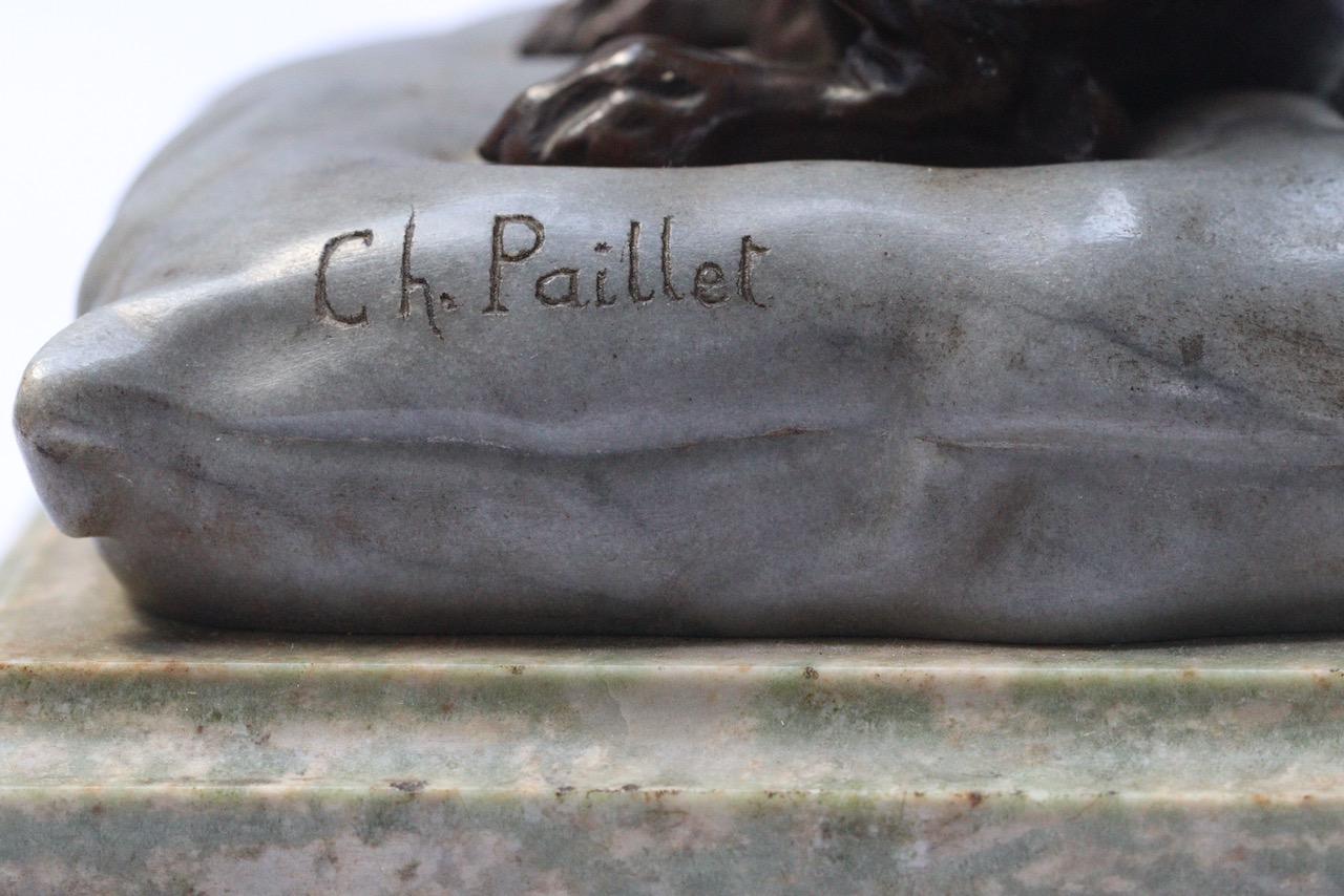 Charles Paillet Bronze Figure of a Dog 3
